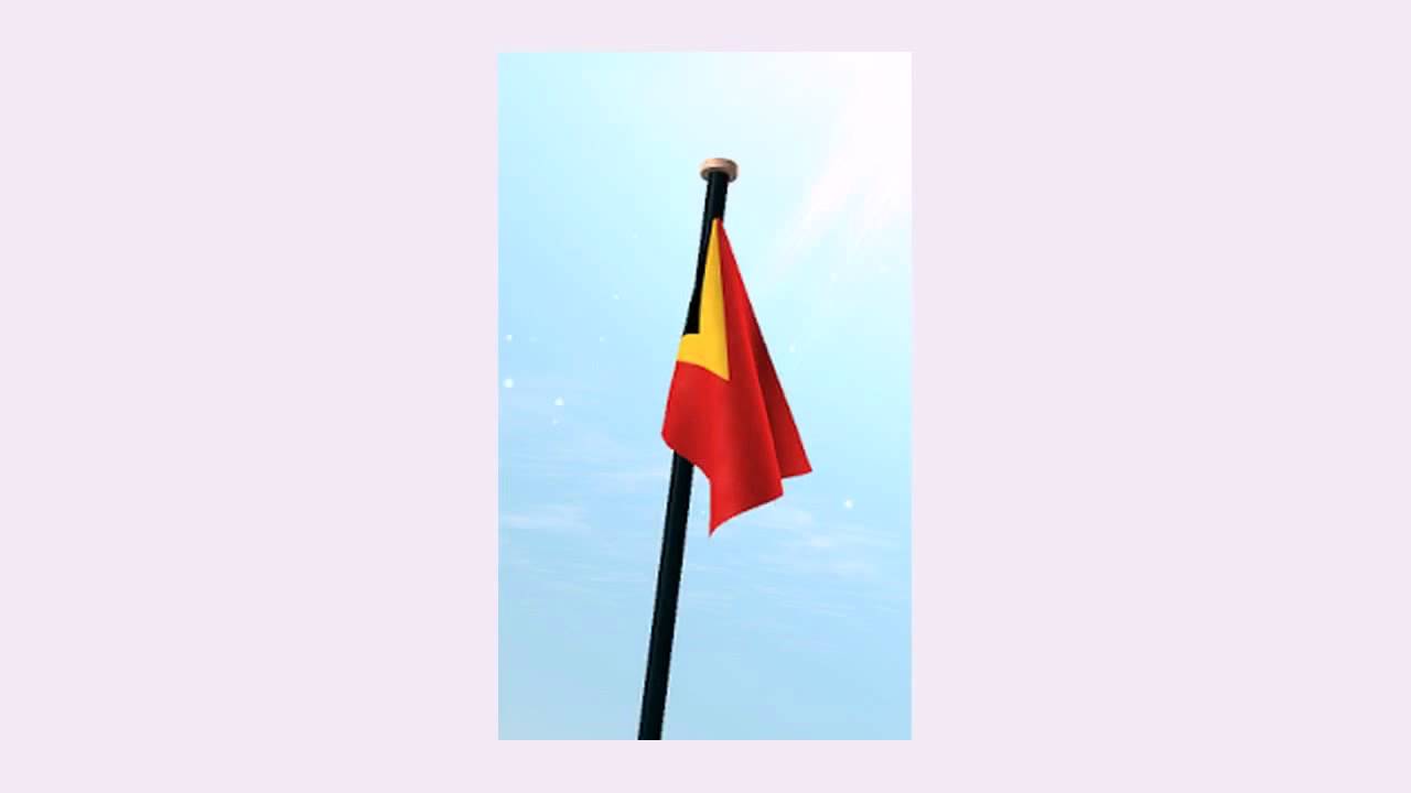 Timor Leste Flag 3D Wallpaper