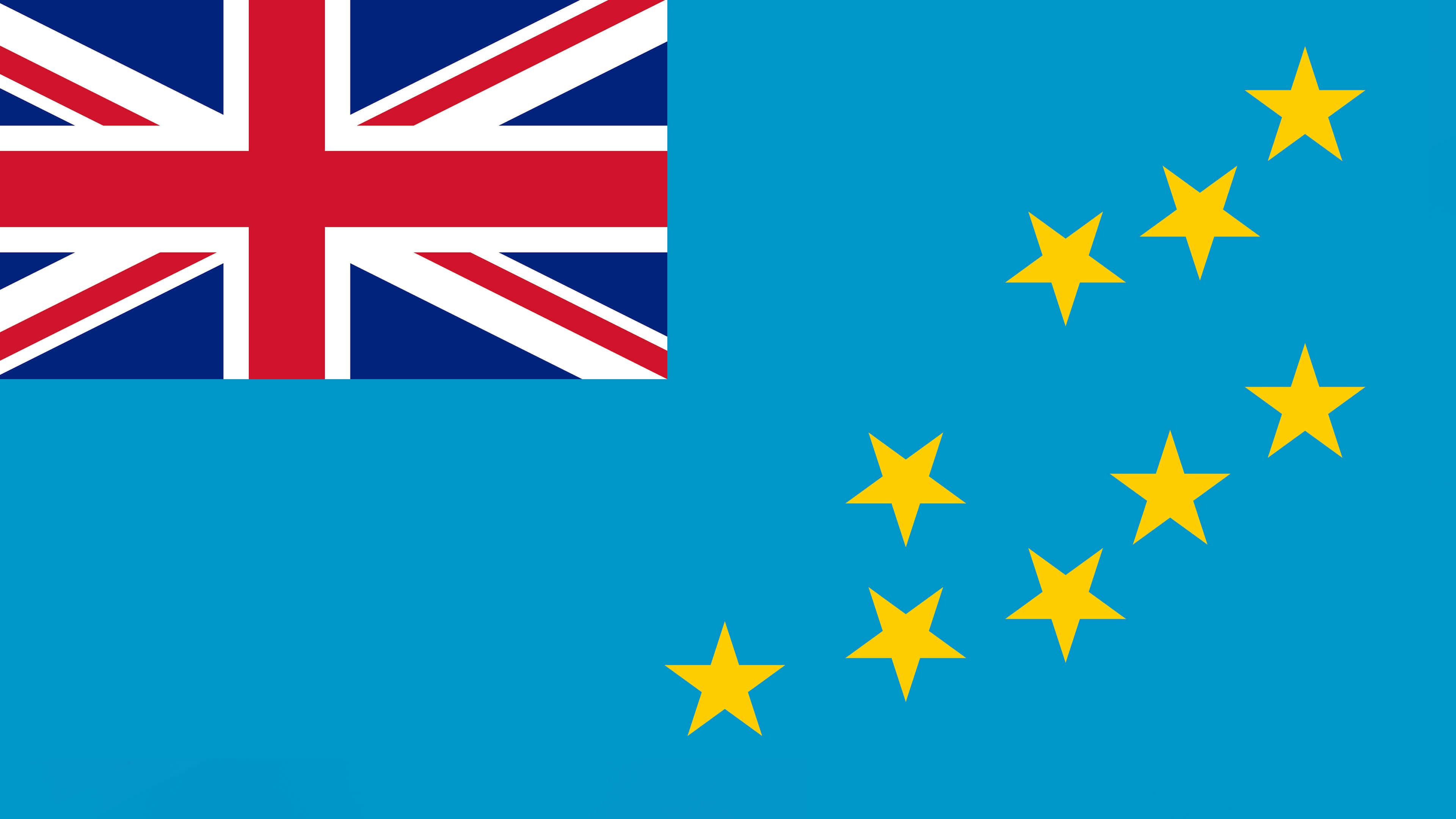 Tuvalu Flag UHD 4K Wallpaper