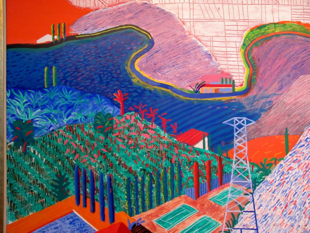 David Hockney. (detail) Mullholland Drive: the Road to