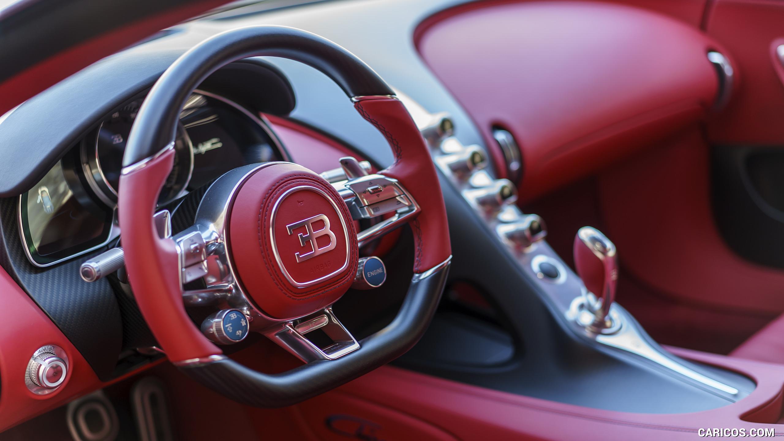Bugatti Chiron at The Quail, Steering Wheel. HD