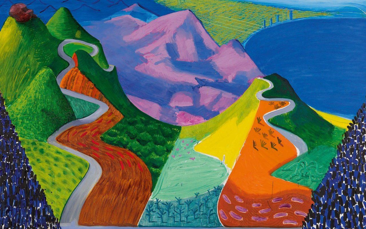 David Hockney auction record broken twice as paintings fetch almost
