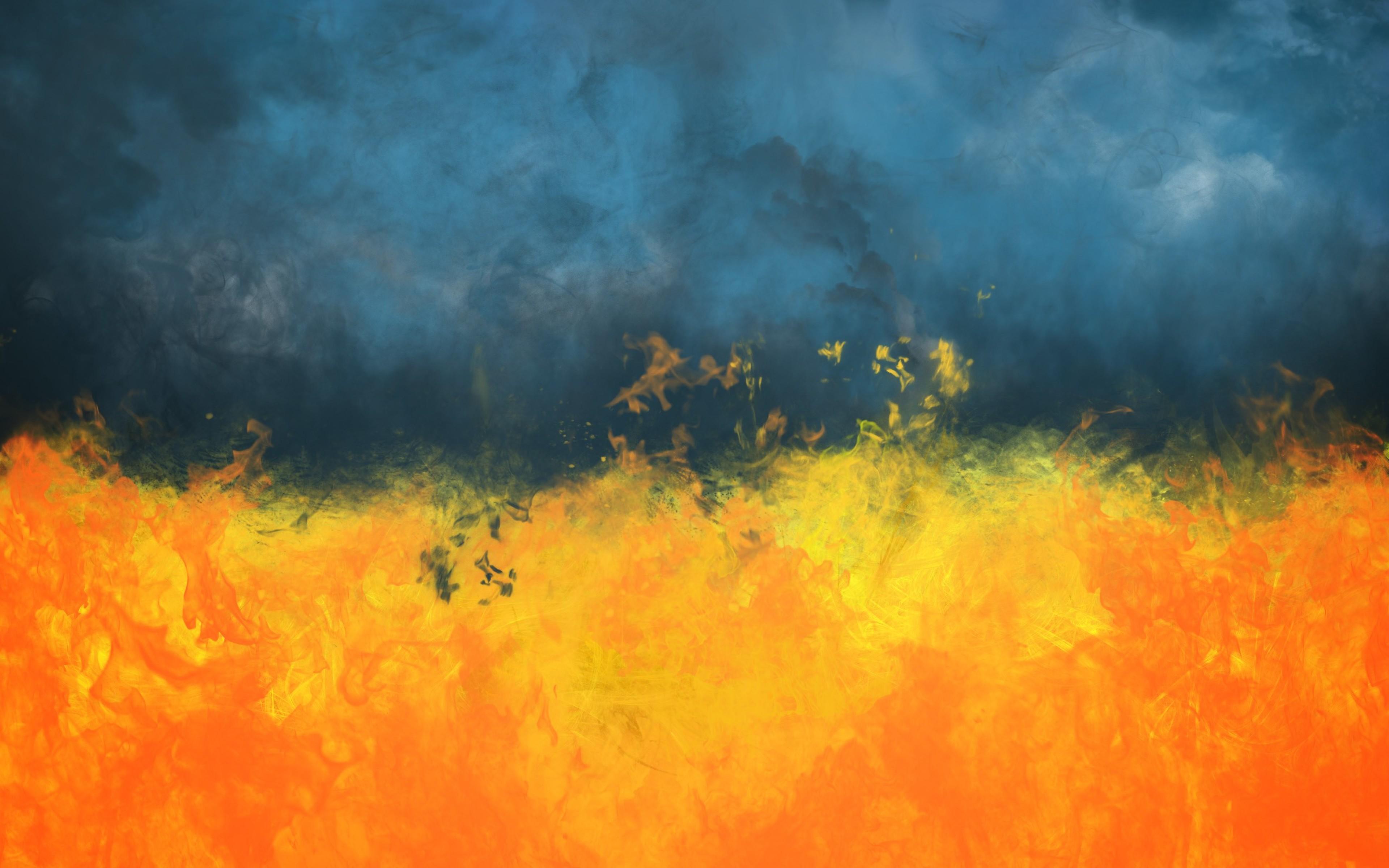 Smoke Fire Painting Abstract 4k HD 4k Wallpaper, Image