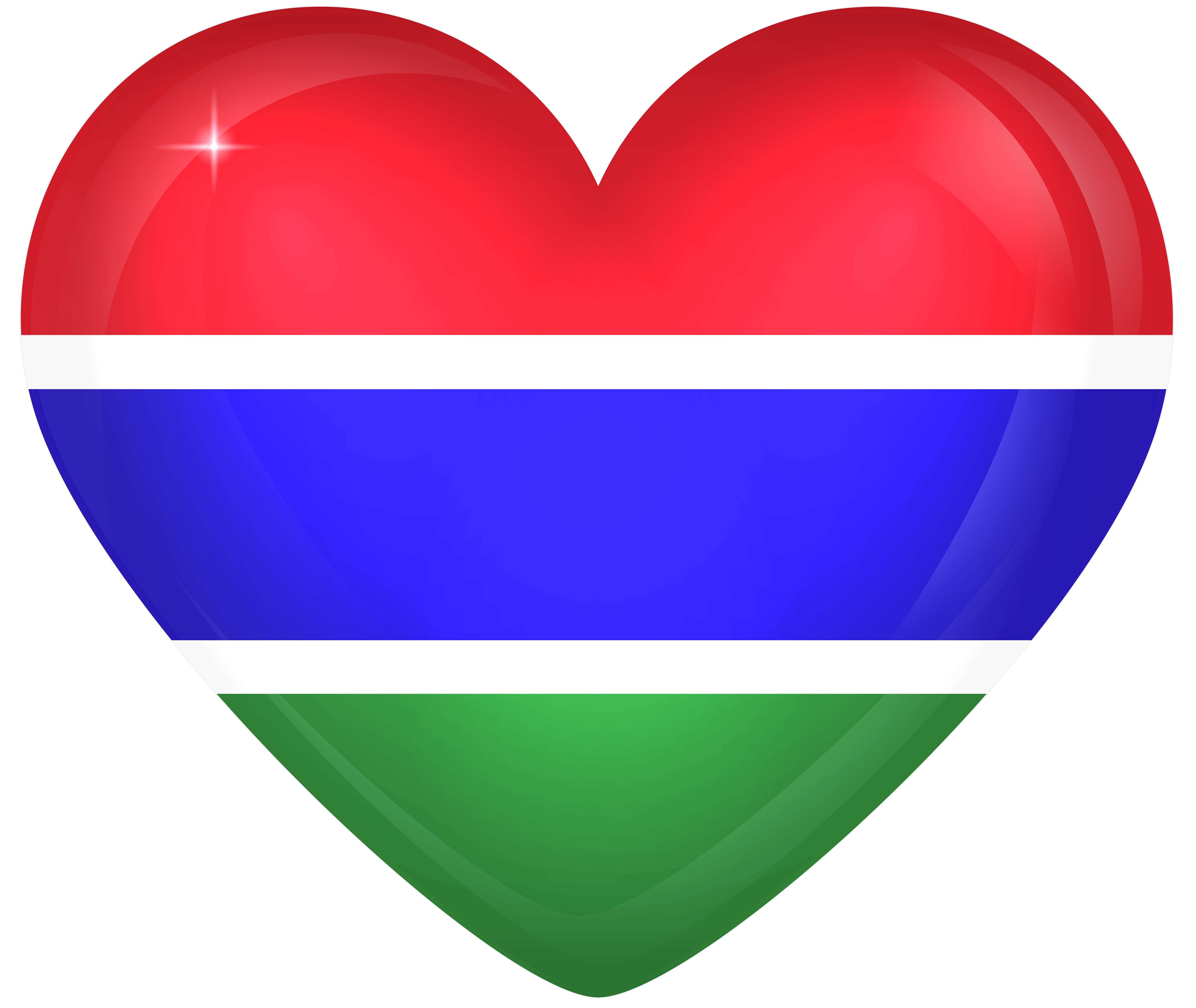 Gambia Large Heart Flag Quality