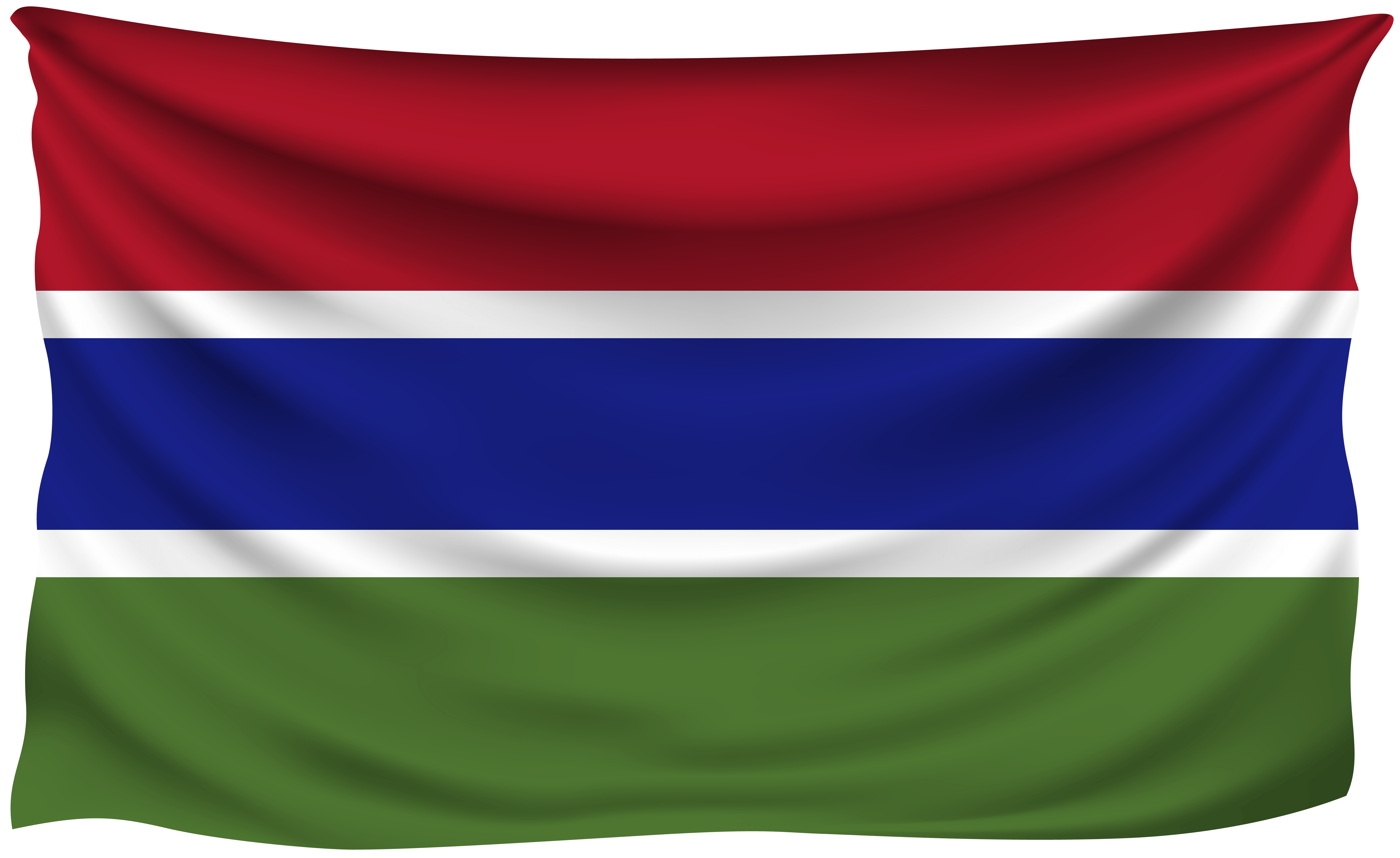 Gambia Wrinkled Flag Quality Image
