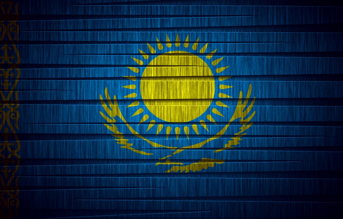 Wallpaper the sun, flag, the flag of Kazakhstan image for desktop
