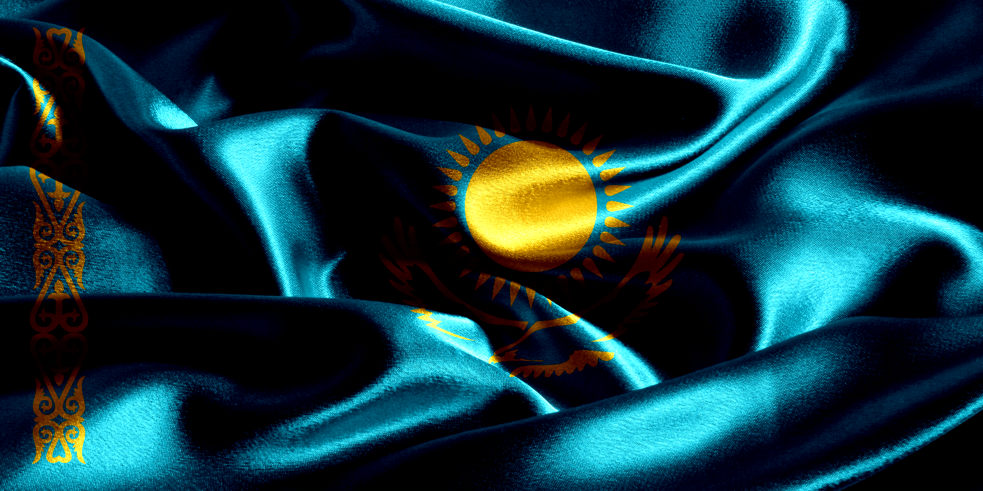 Wallpaper Flag Kazakhstan