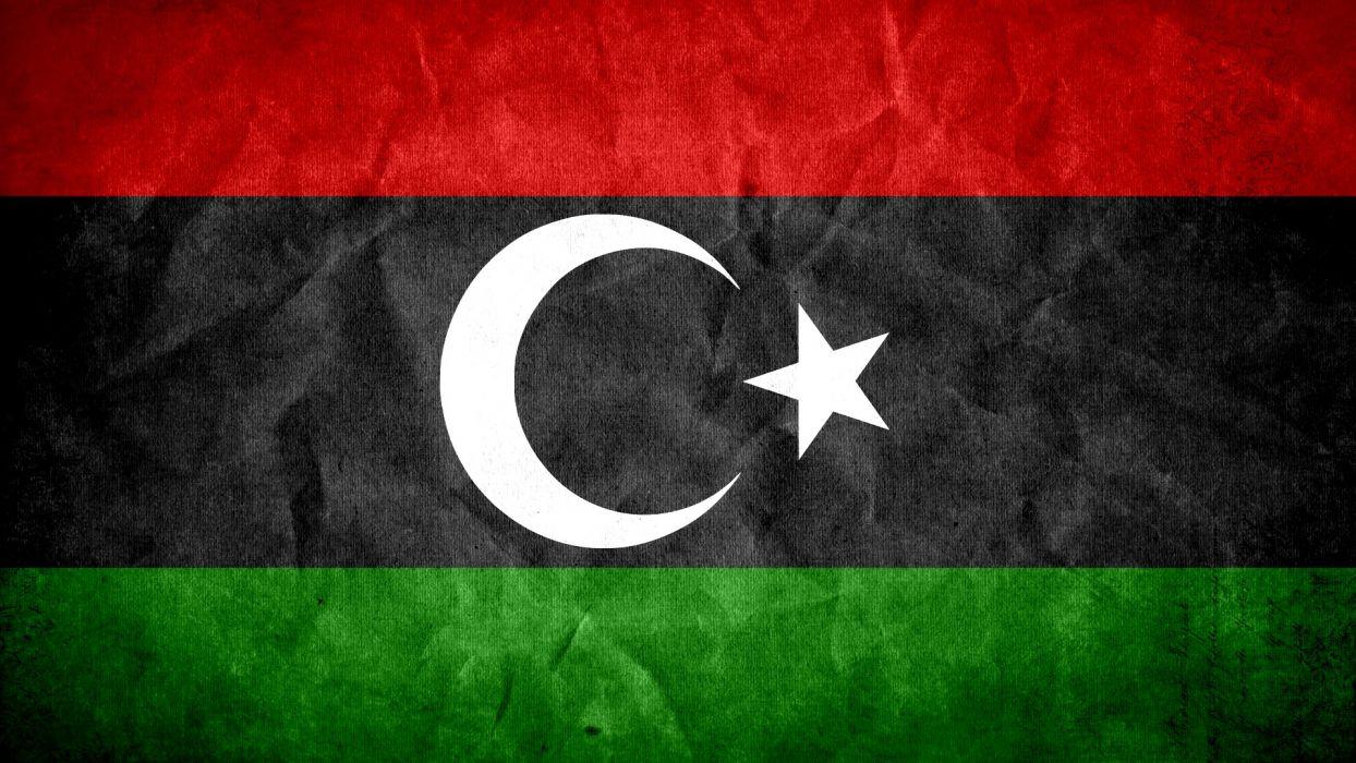 Grunge flags national Libya wallpaperx1080