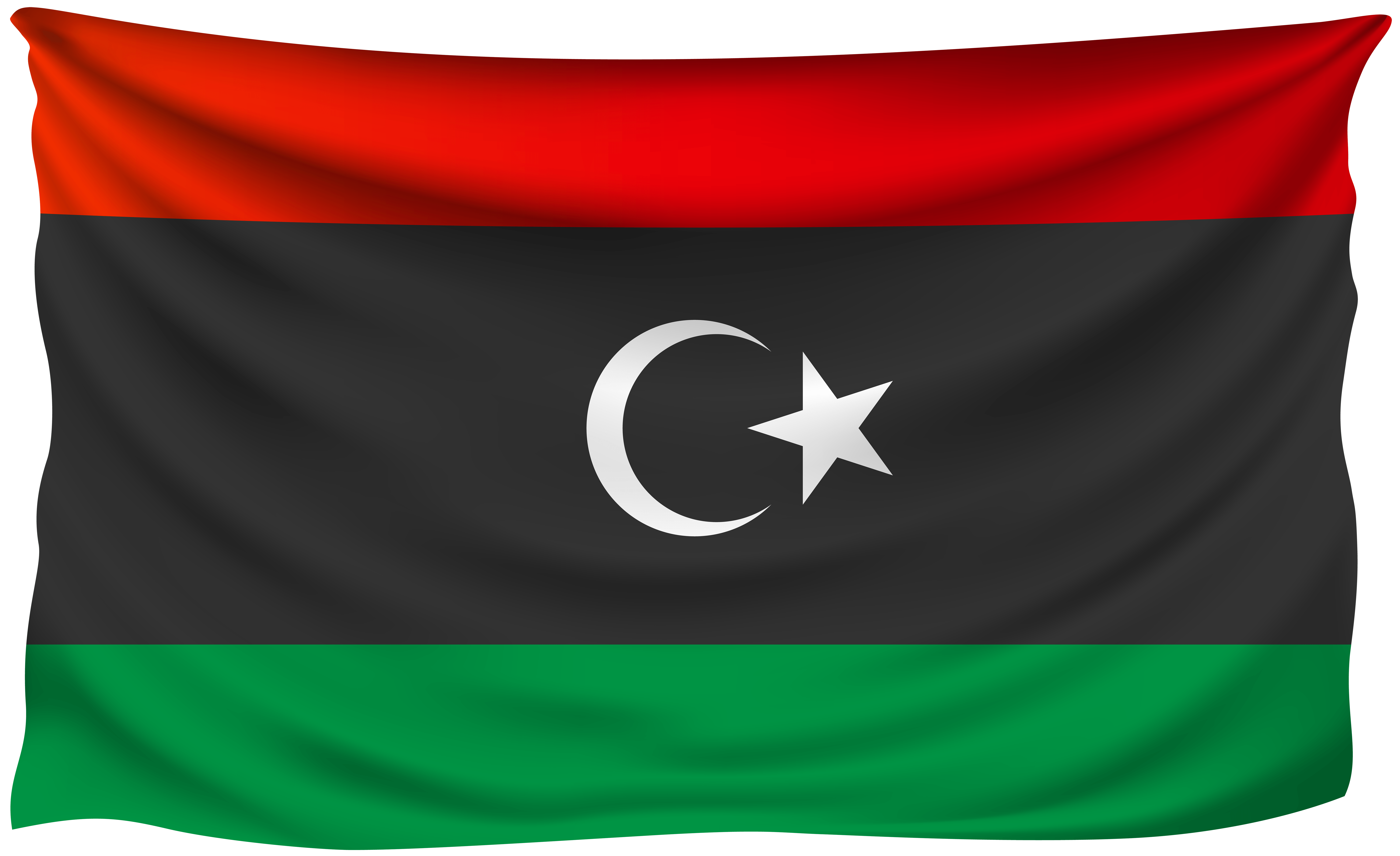 Libya Wrinkled Flag Quality Image
