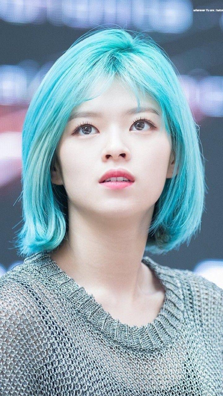 Jeongyeon Blue Hair Twice. yoo jeongyeon✨. Twice jungyeon, Blue