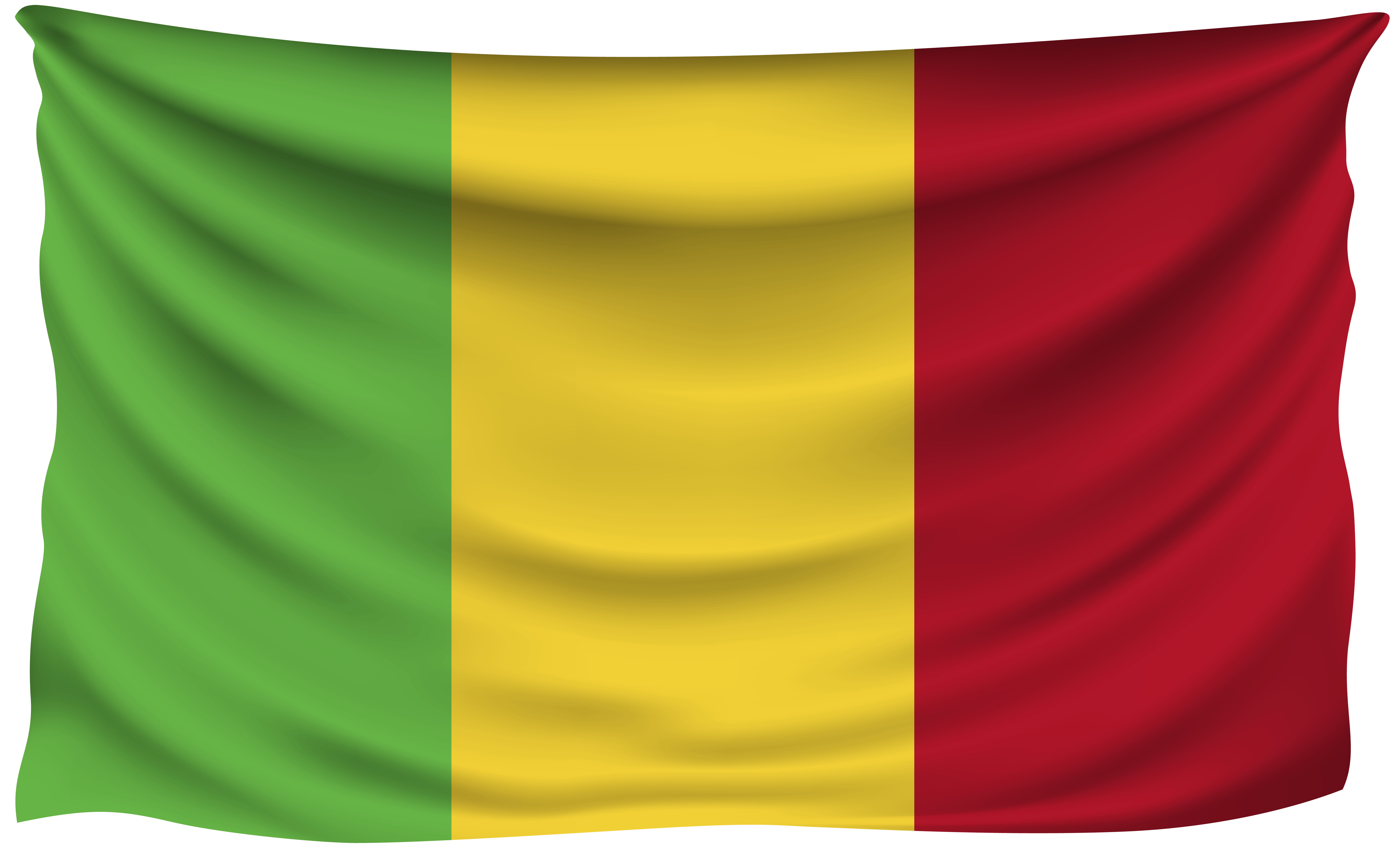 Mali Wrinkled Flag Quality Image