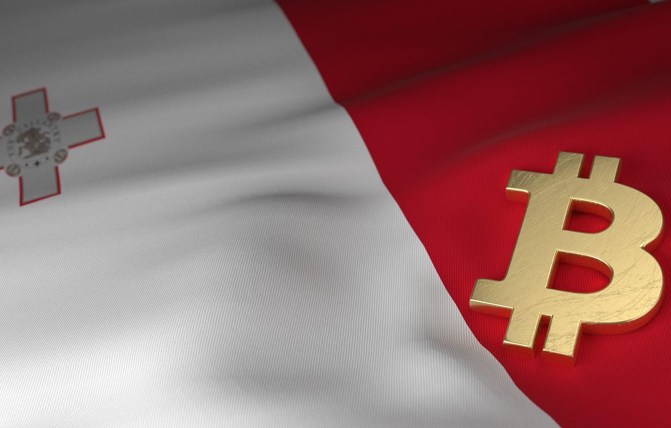Wallpaper blur, flag, Malta, bitcoin, malta, bitcoin image