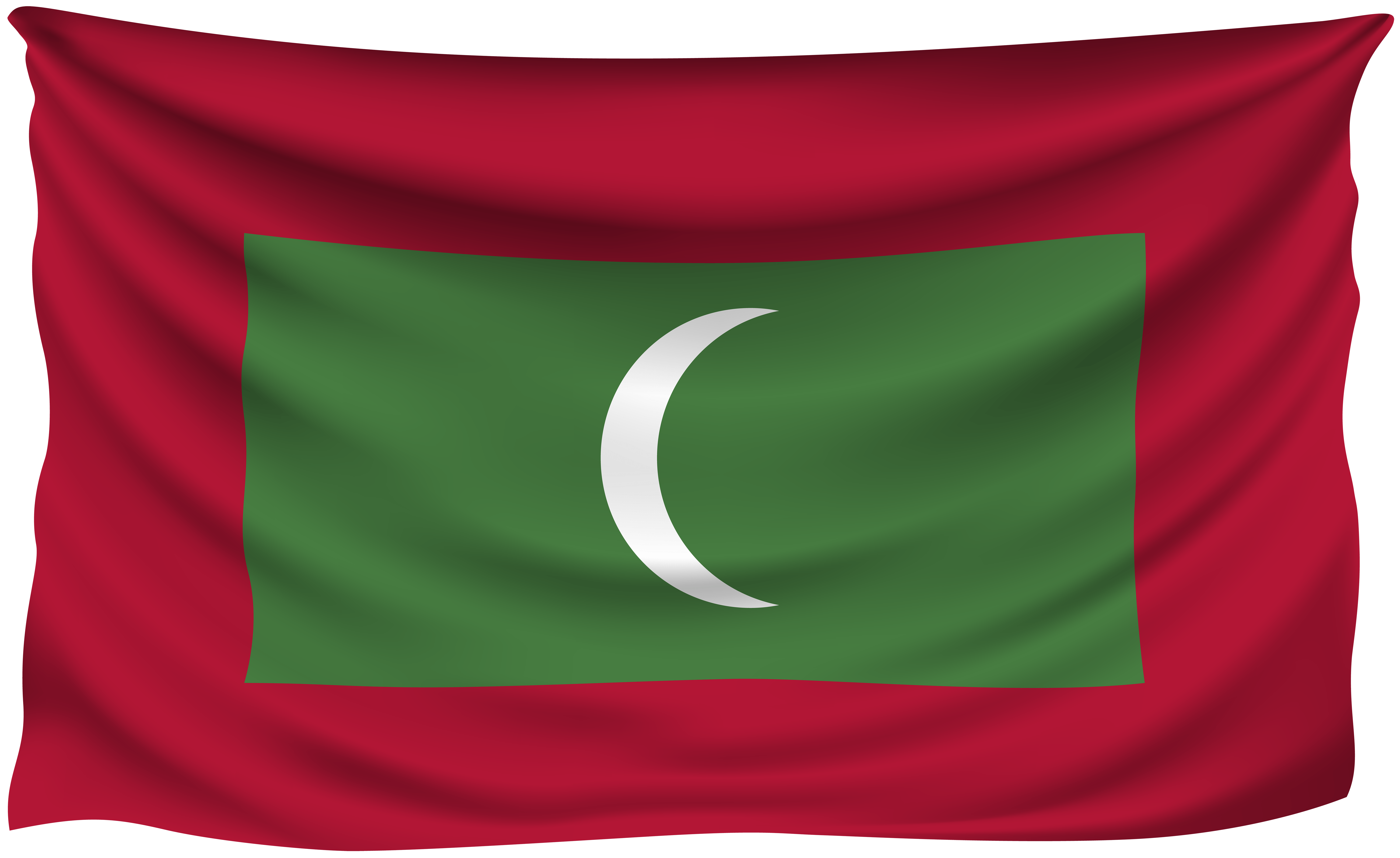 Maldives Wrinkled Flag Quality Image