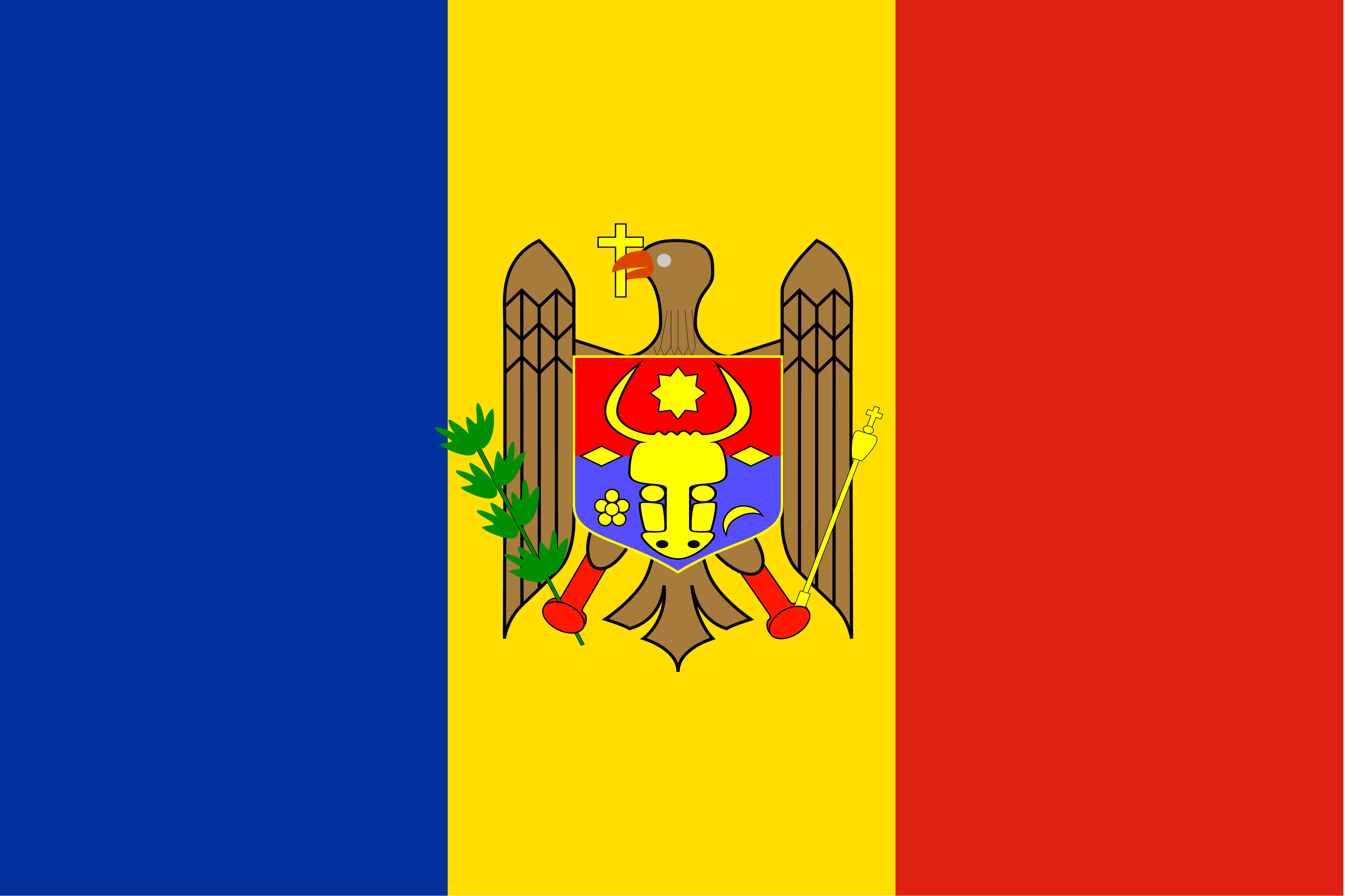 The Moldova flag was officially adopted on May 1990. Once part
