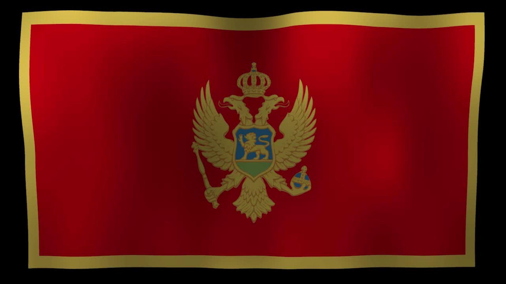 Montenegro Flag 4K Motion Loop After Effects HD