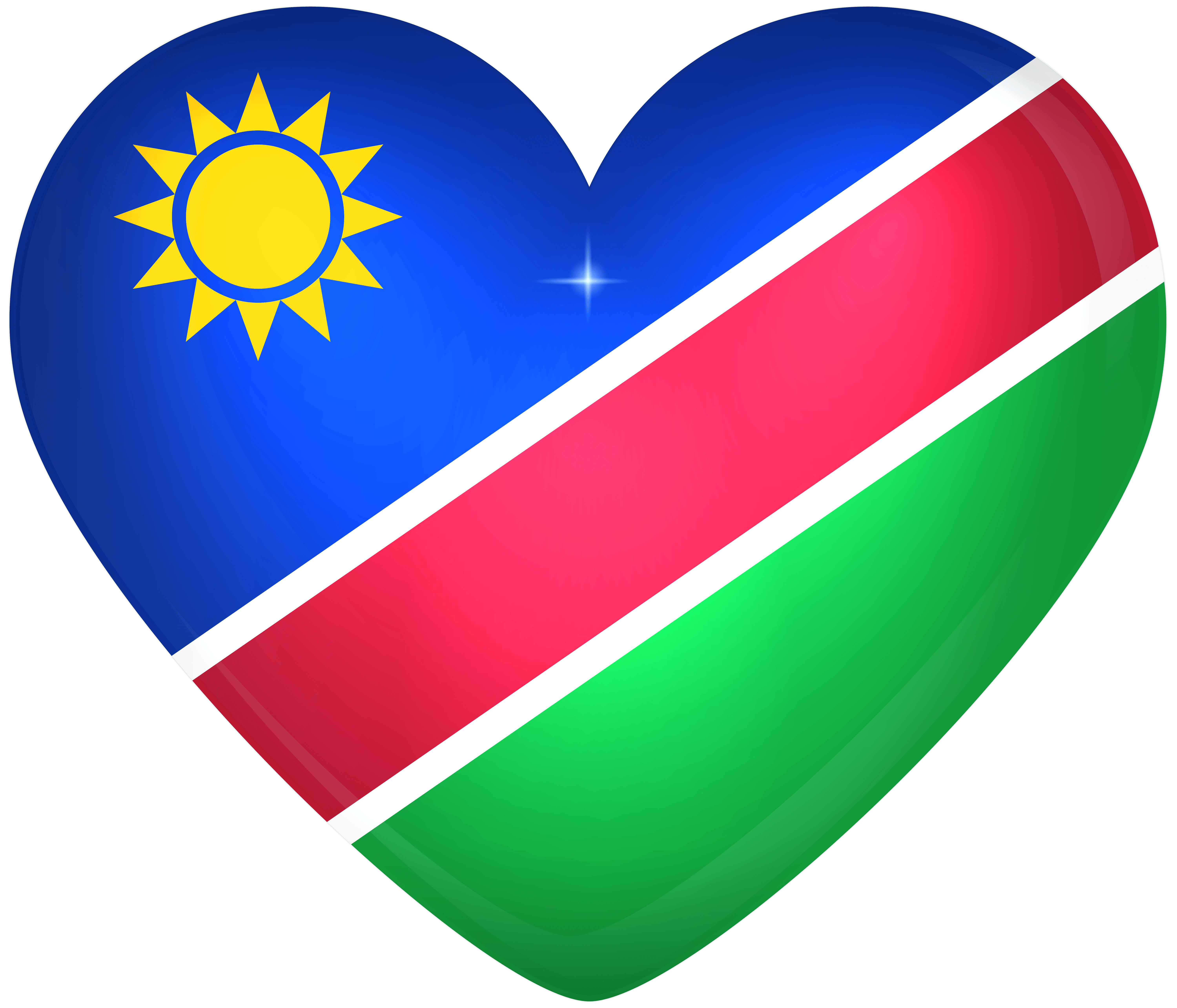 Namibia Large Heart Flag Quality