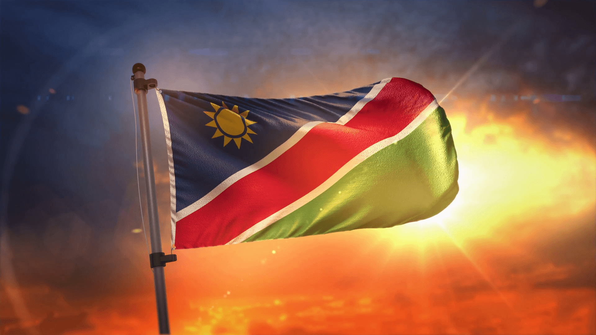 Wallpapers Of The Namibian Flag Namibia Flagge Muster Auf Den Stoff
