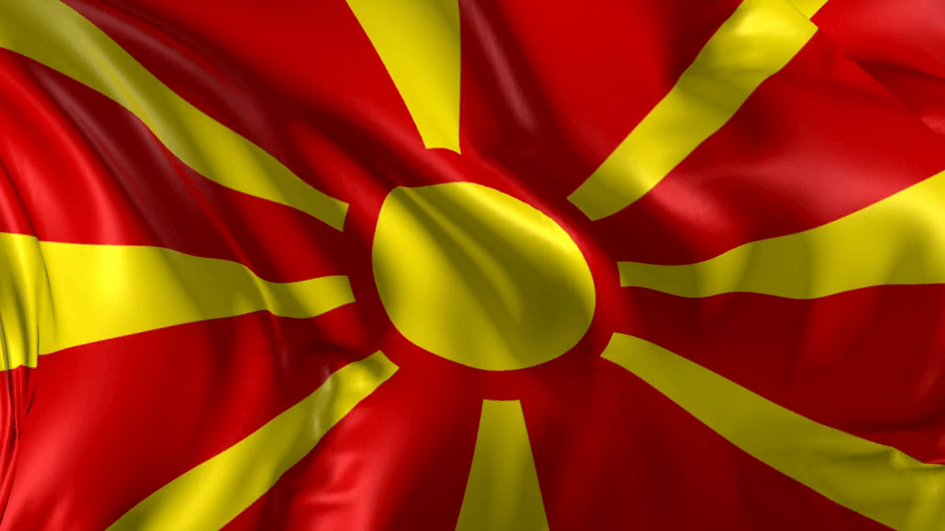 Flag of Macedonia- Beautiful 3D animation of the Macedonia Flag