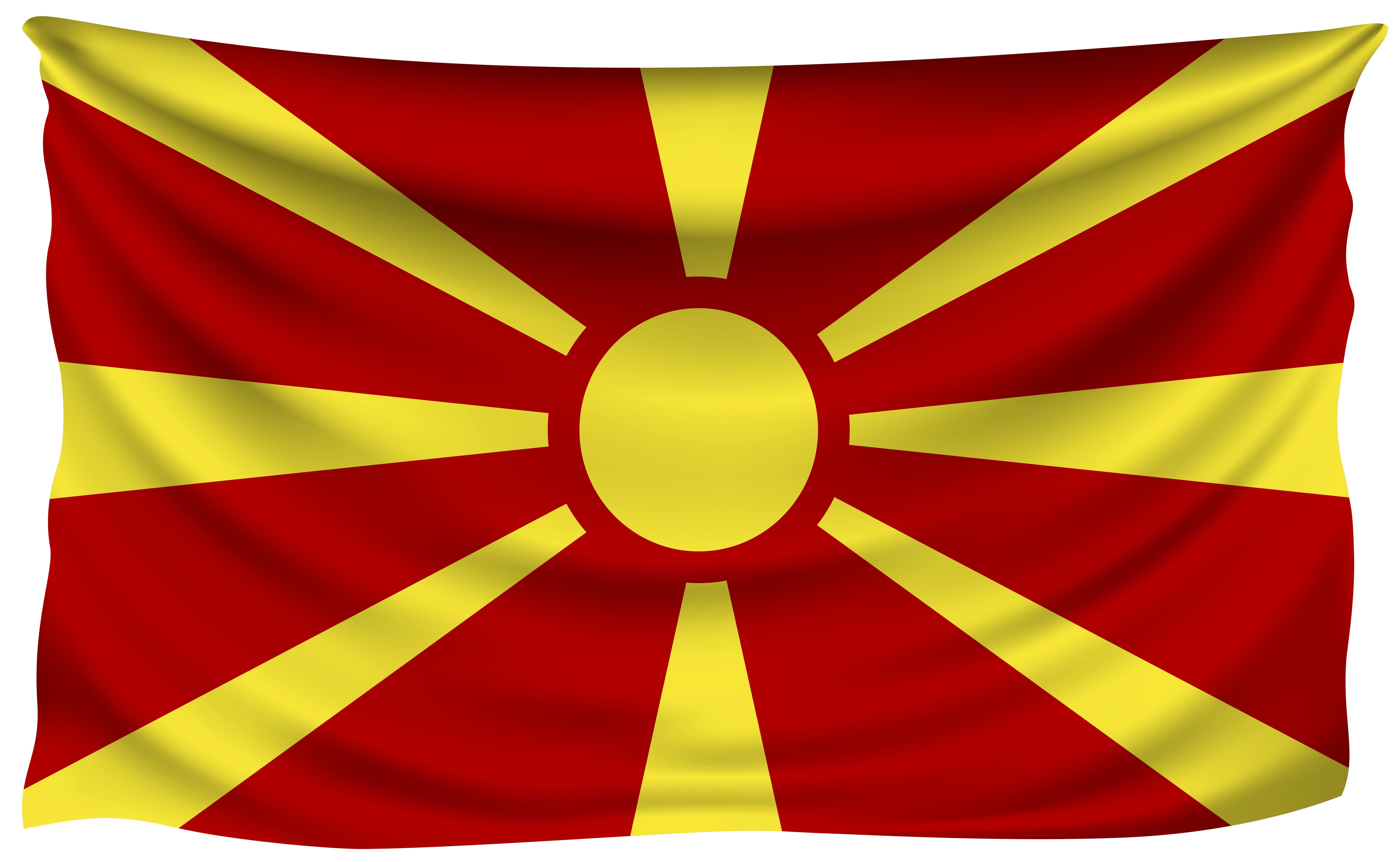 Macedonia Wrinkled Flag Quality
