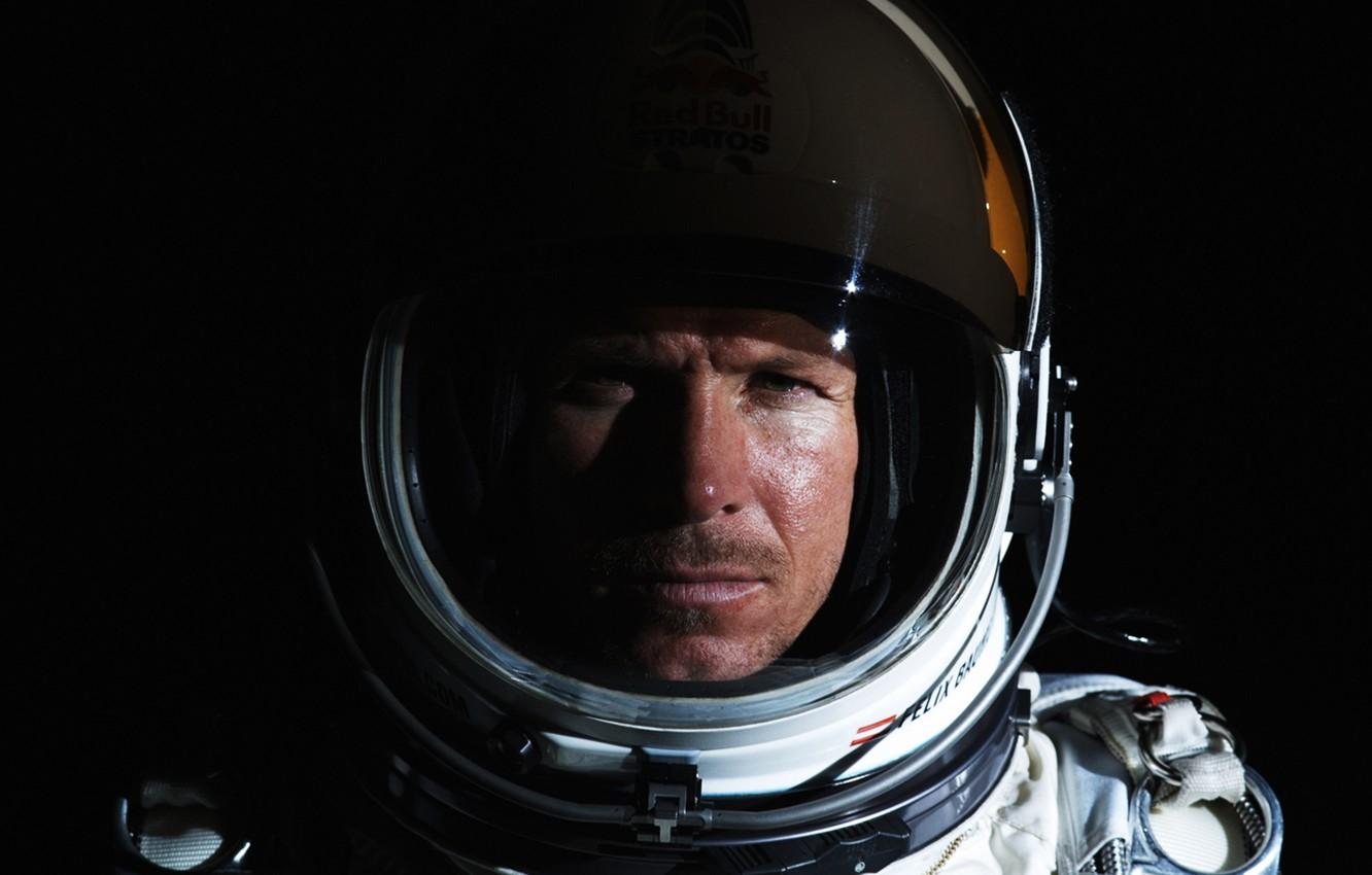 Wallpaper space, athlete, flight, red bull, Felix Baumgartner, red