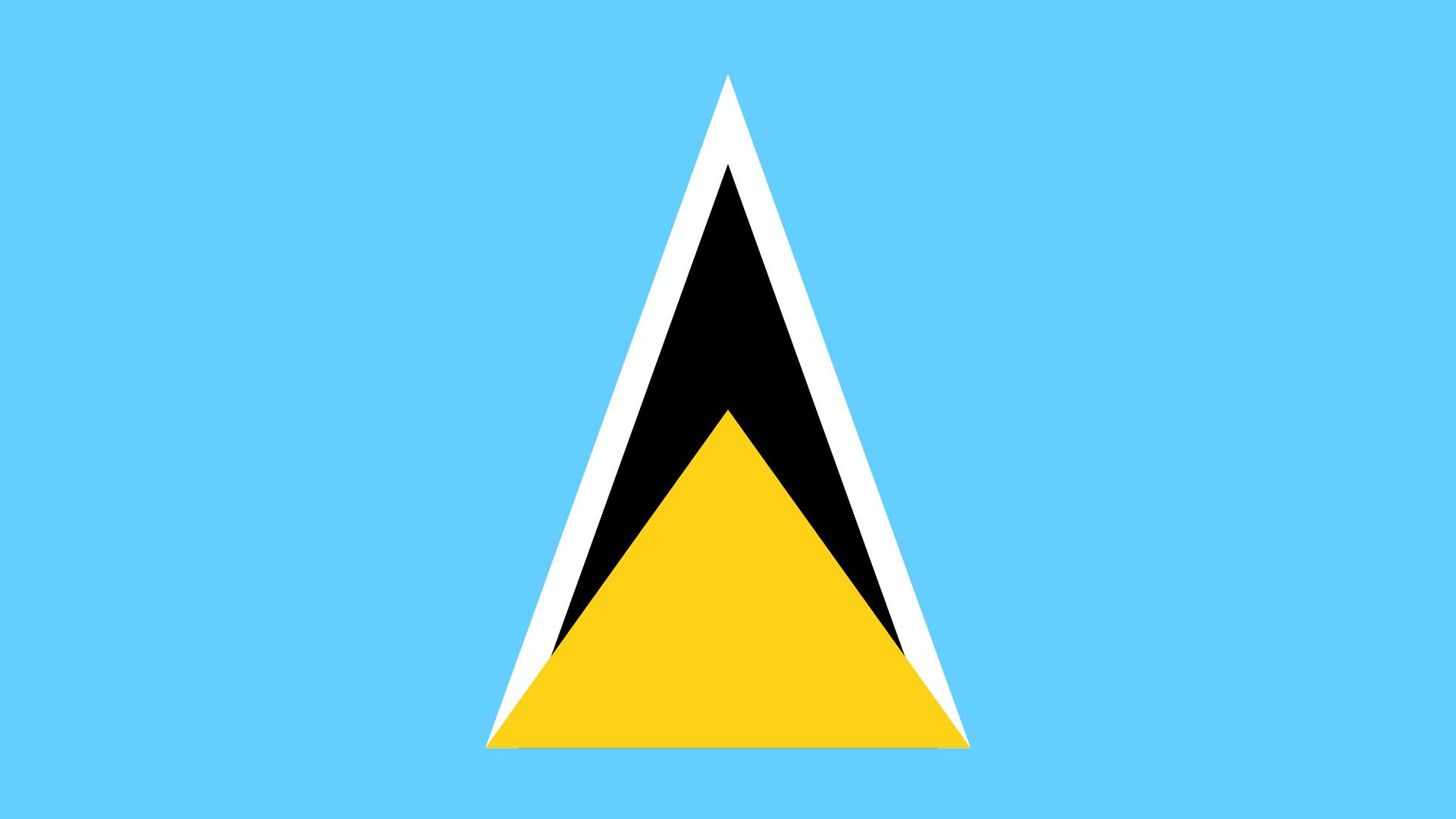 Saint Lucia Flag, High Definition, High Quality, Widescreen