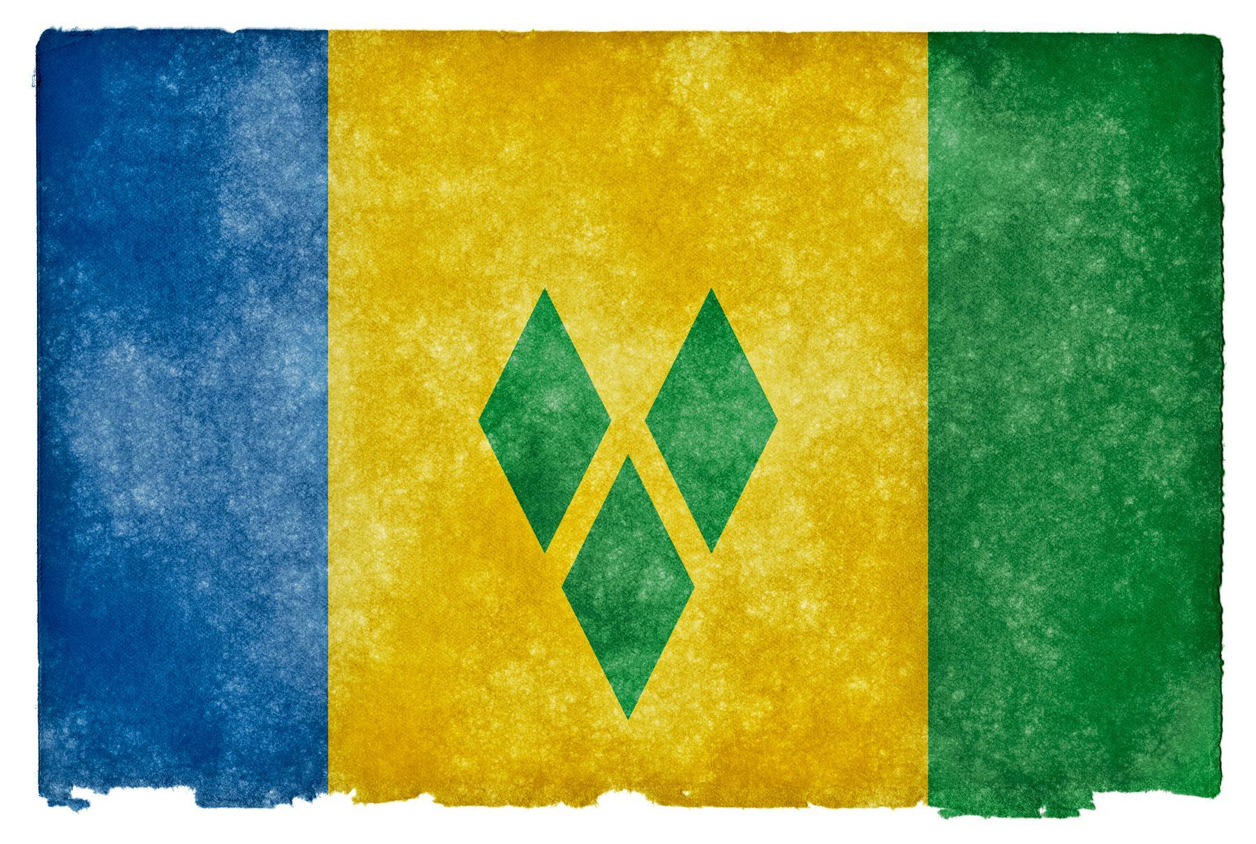 Saint Vincent and the Grenadines Grunge Flag HD Wallpaper. Wide