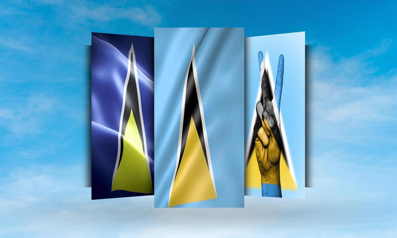 Saint Lucia Flag Wallpaper for Android