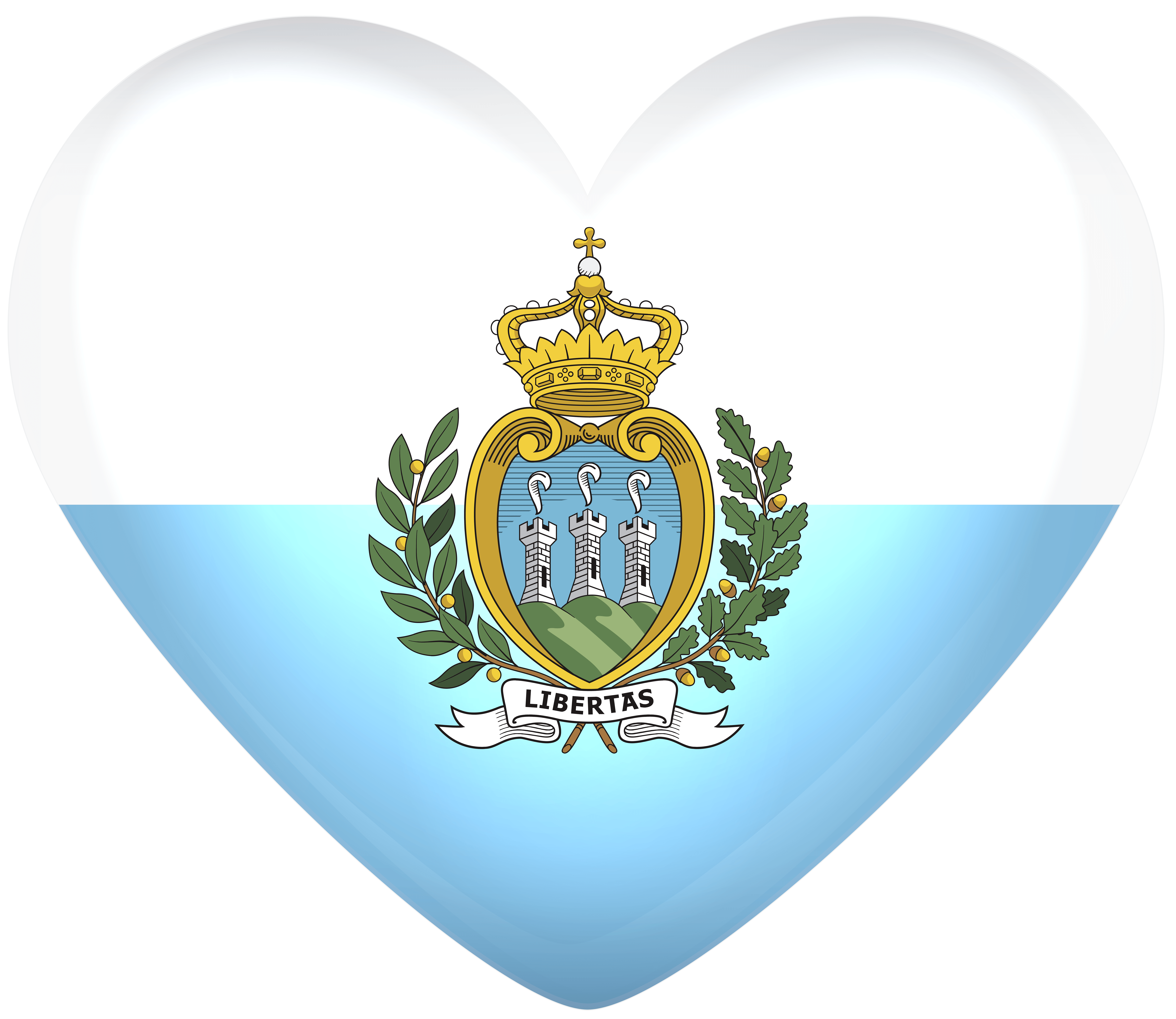 San Marino Large Heart Flag Quality