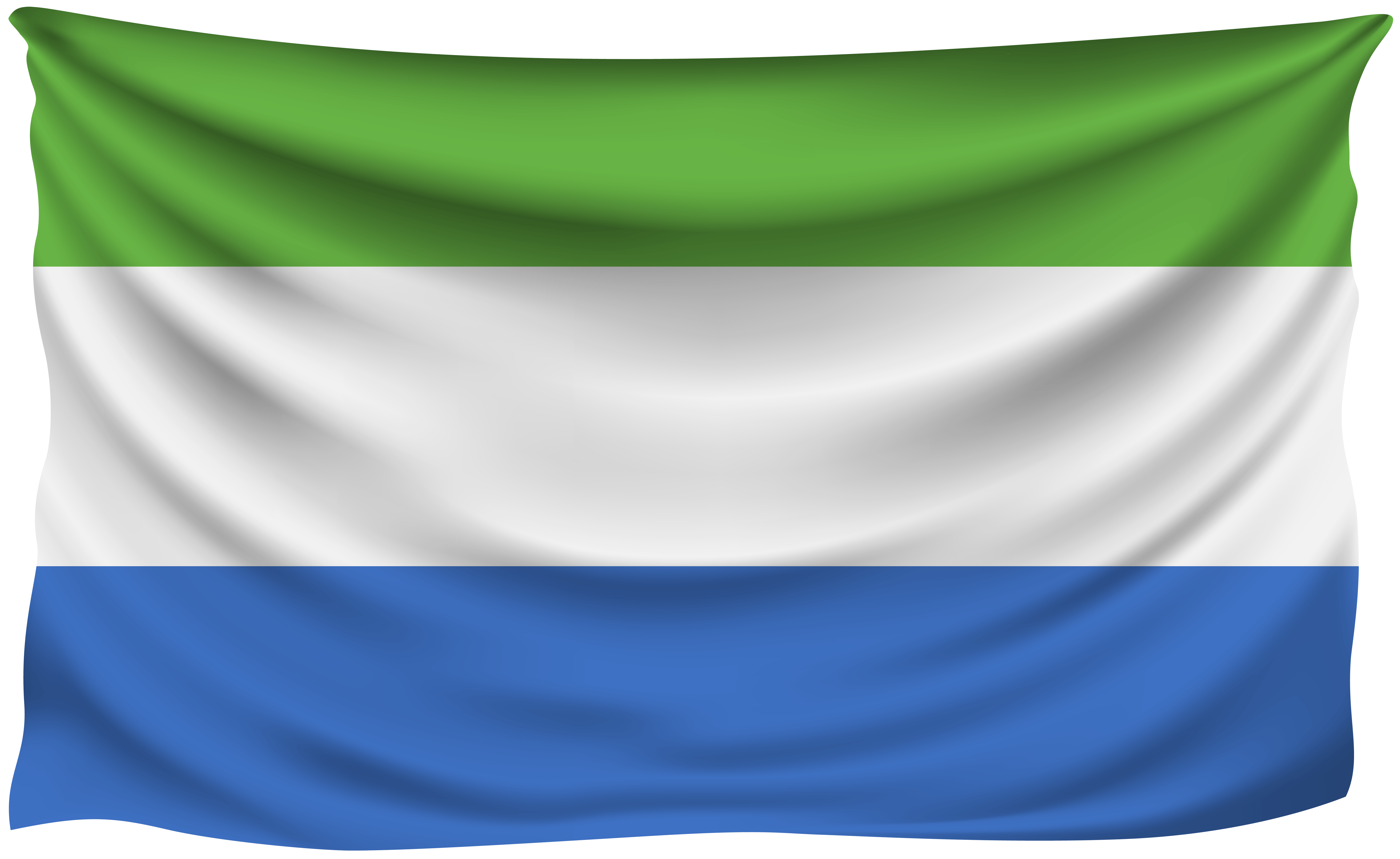 Sierra Leone Wrinkled Flag Quality