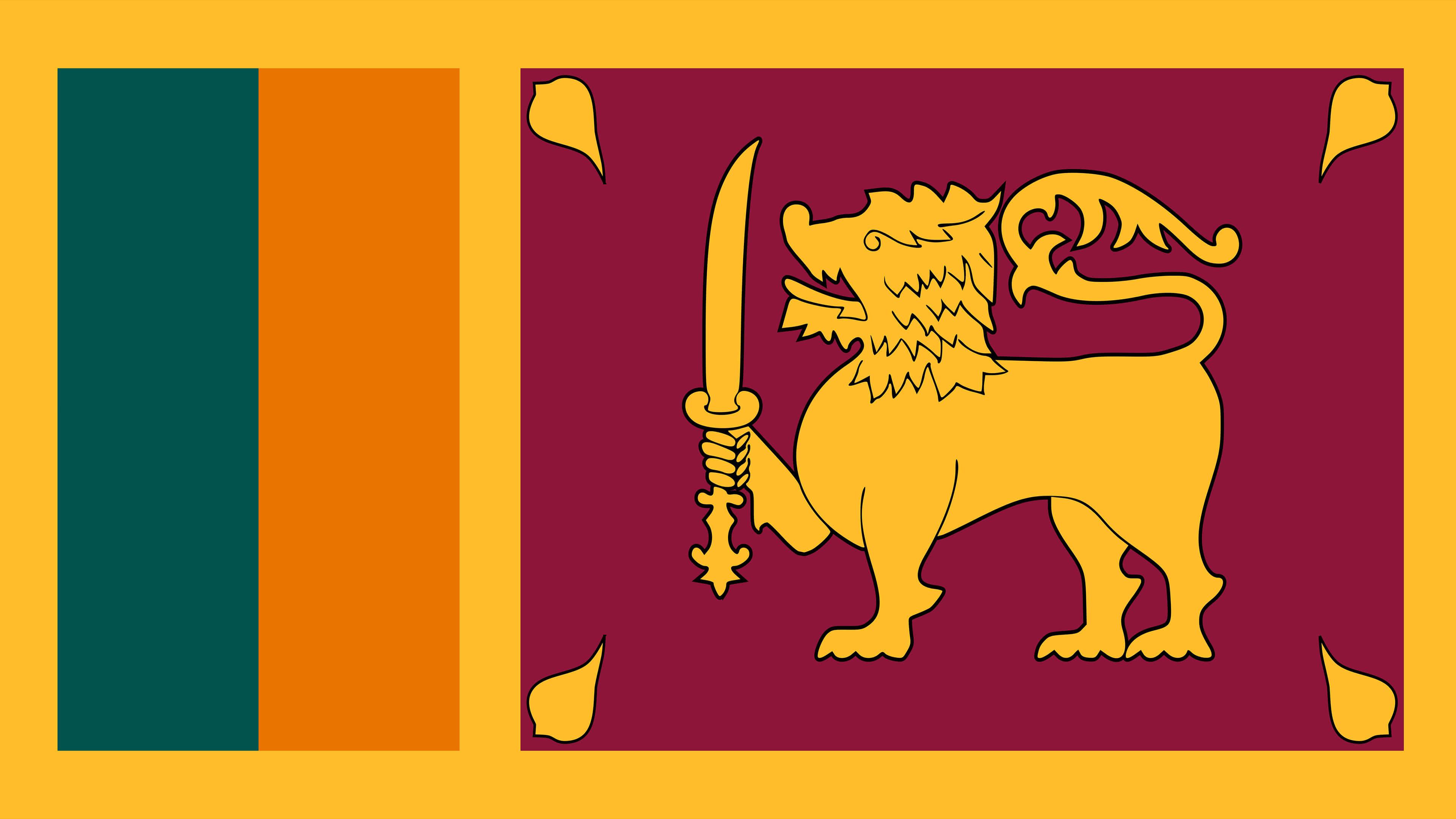 Sri Lanka Flag UHD 4K Wallpaper