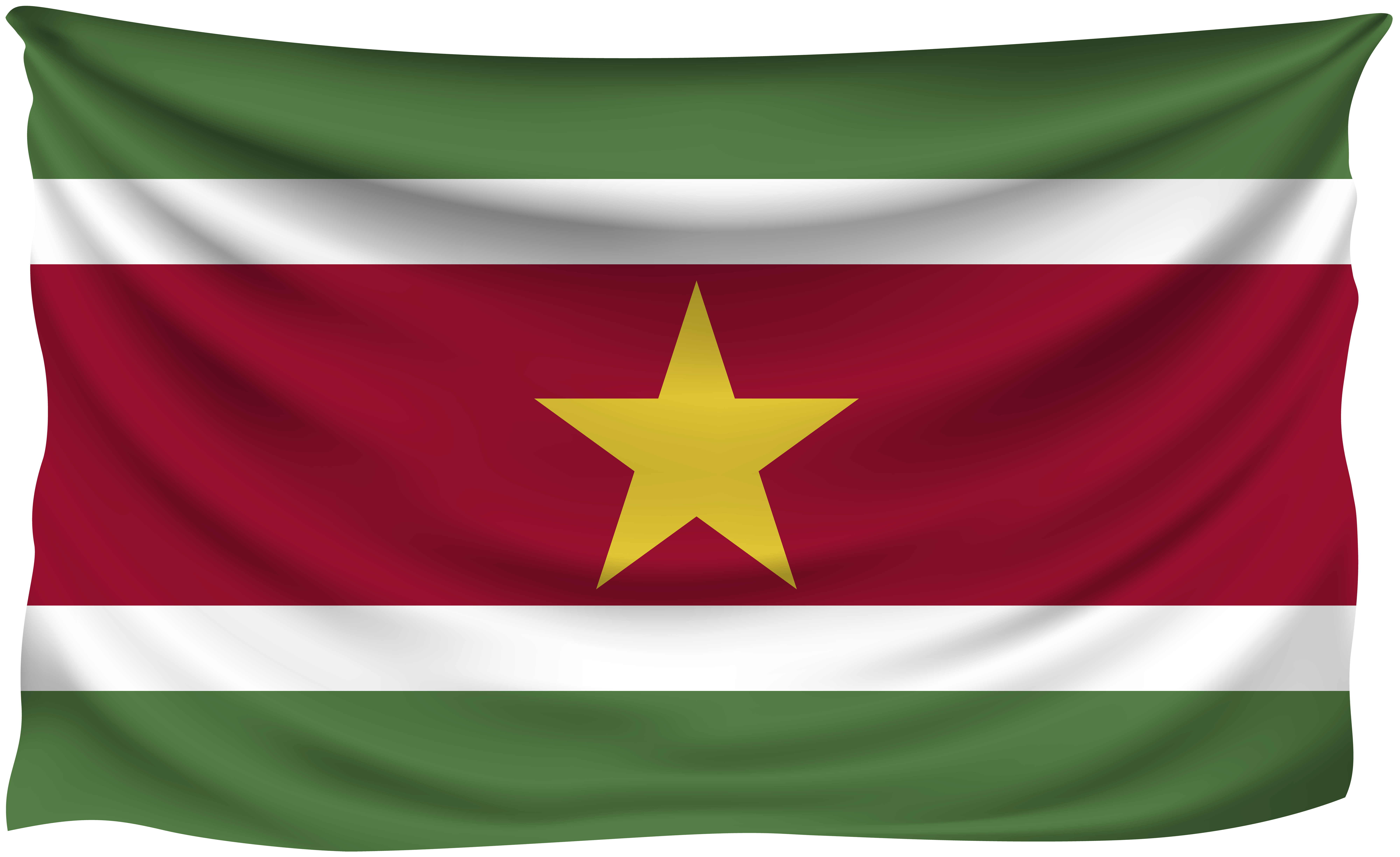 Suriname Wrinkled Flag Quality Image