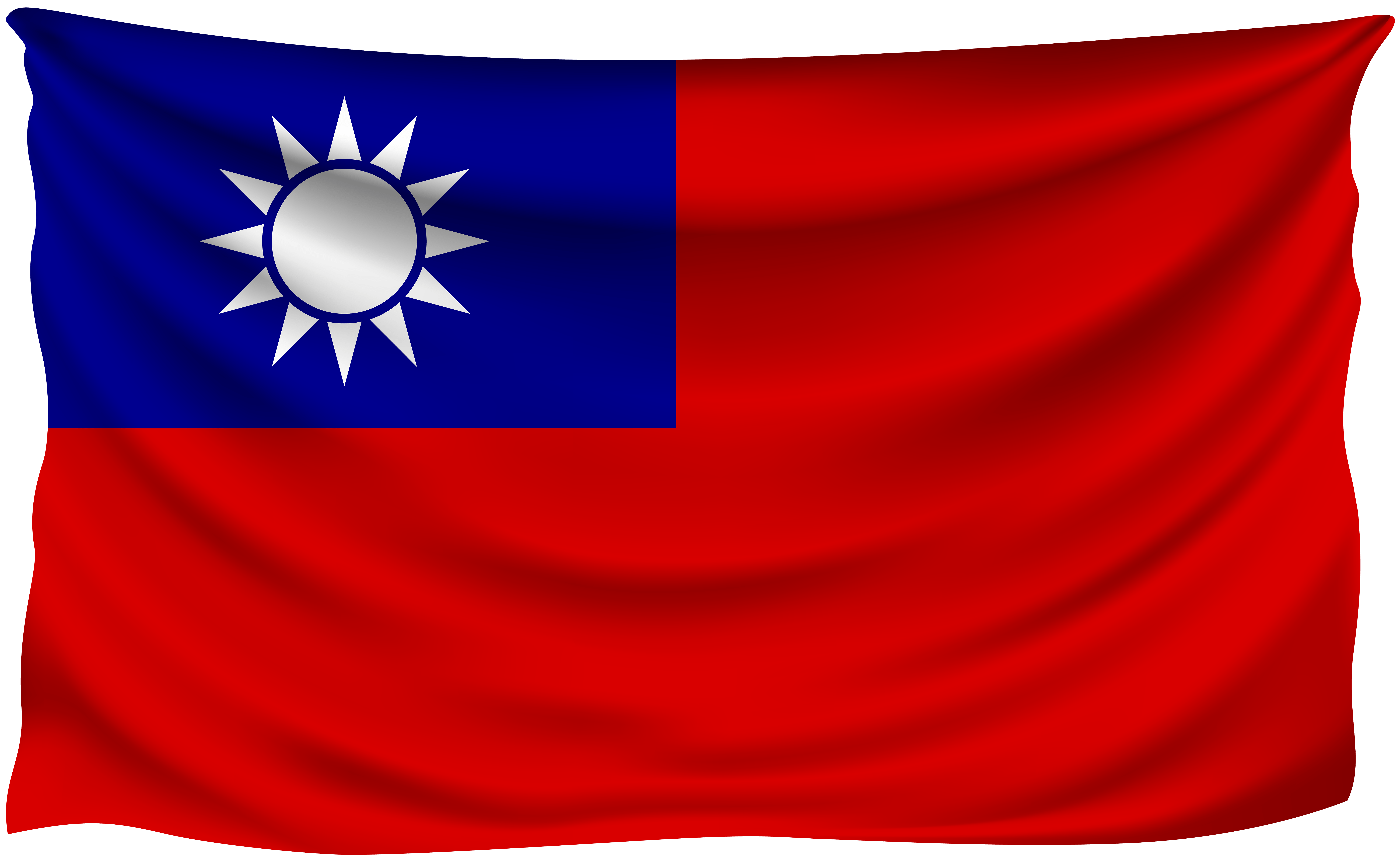 Taiwan Wrinkled Flag Quality Image
