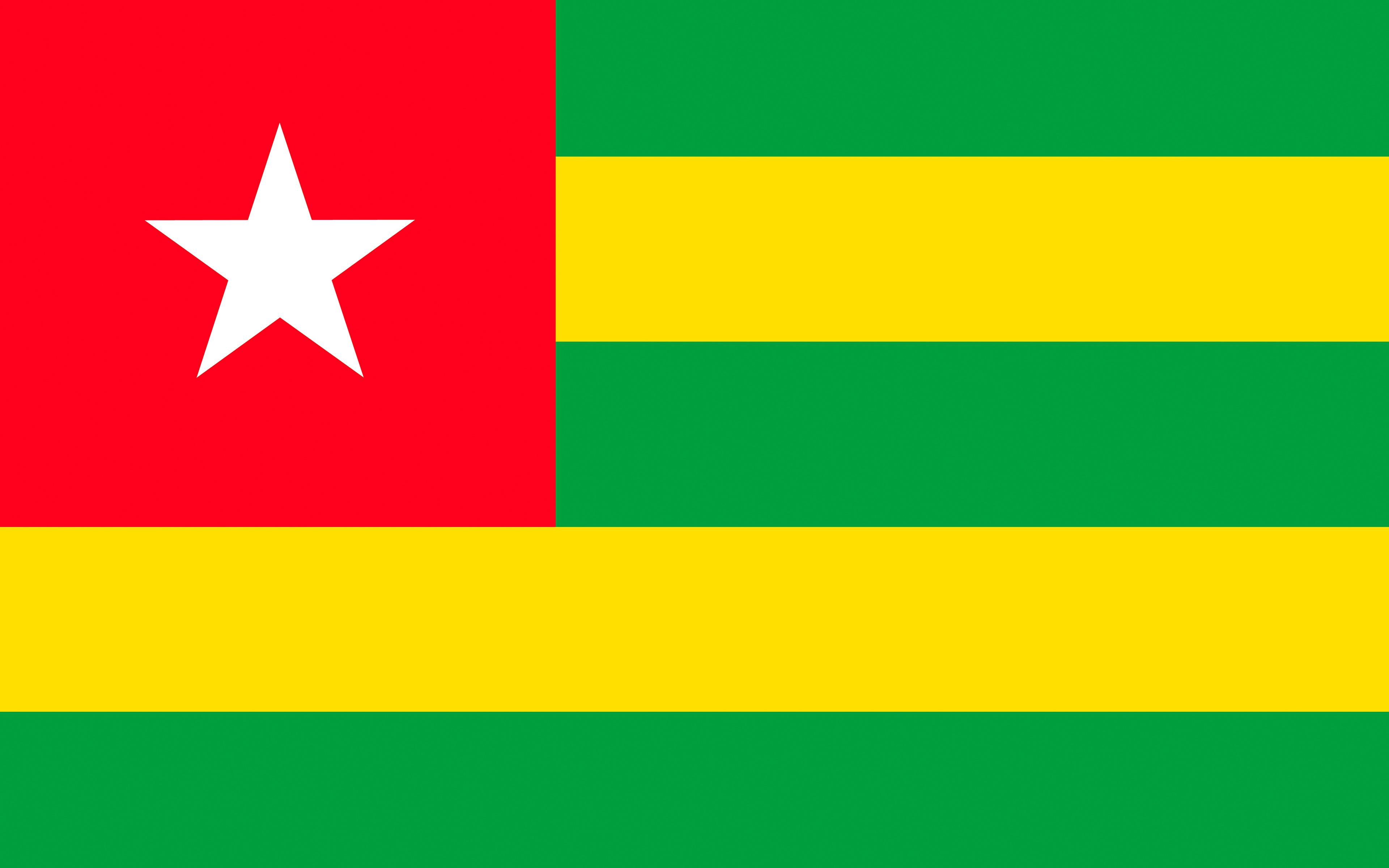 Picture Togo Flag Stripes 3840x2400