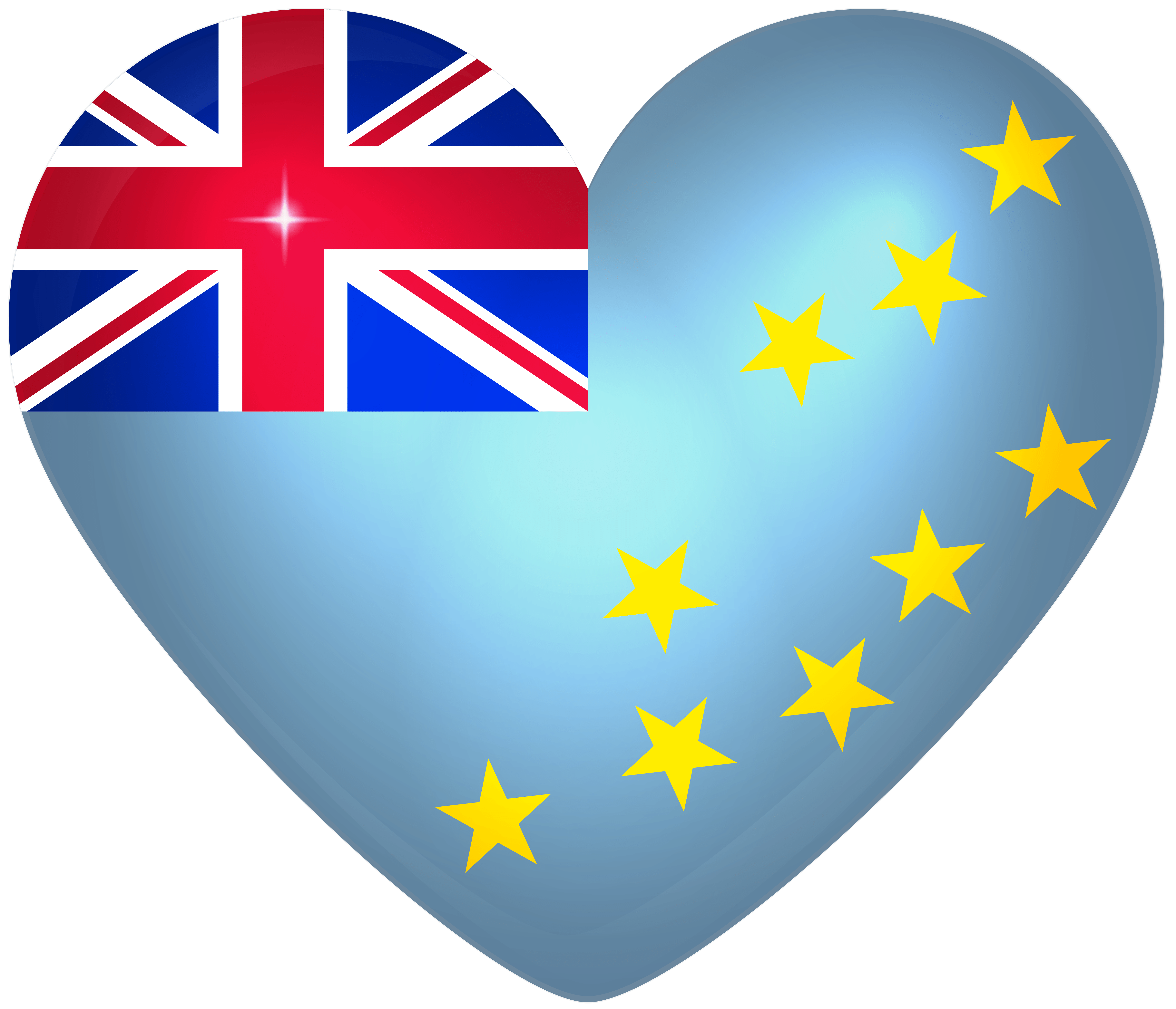 Tuvalu Large Heart Flag Quality