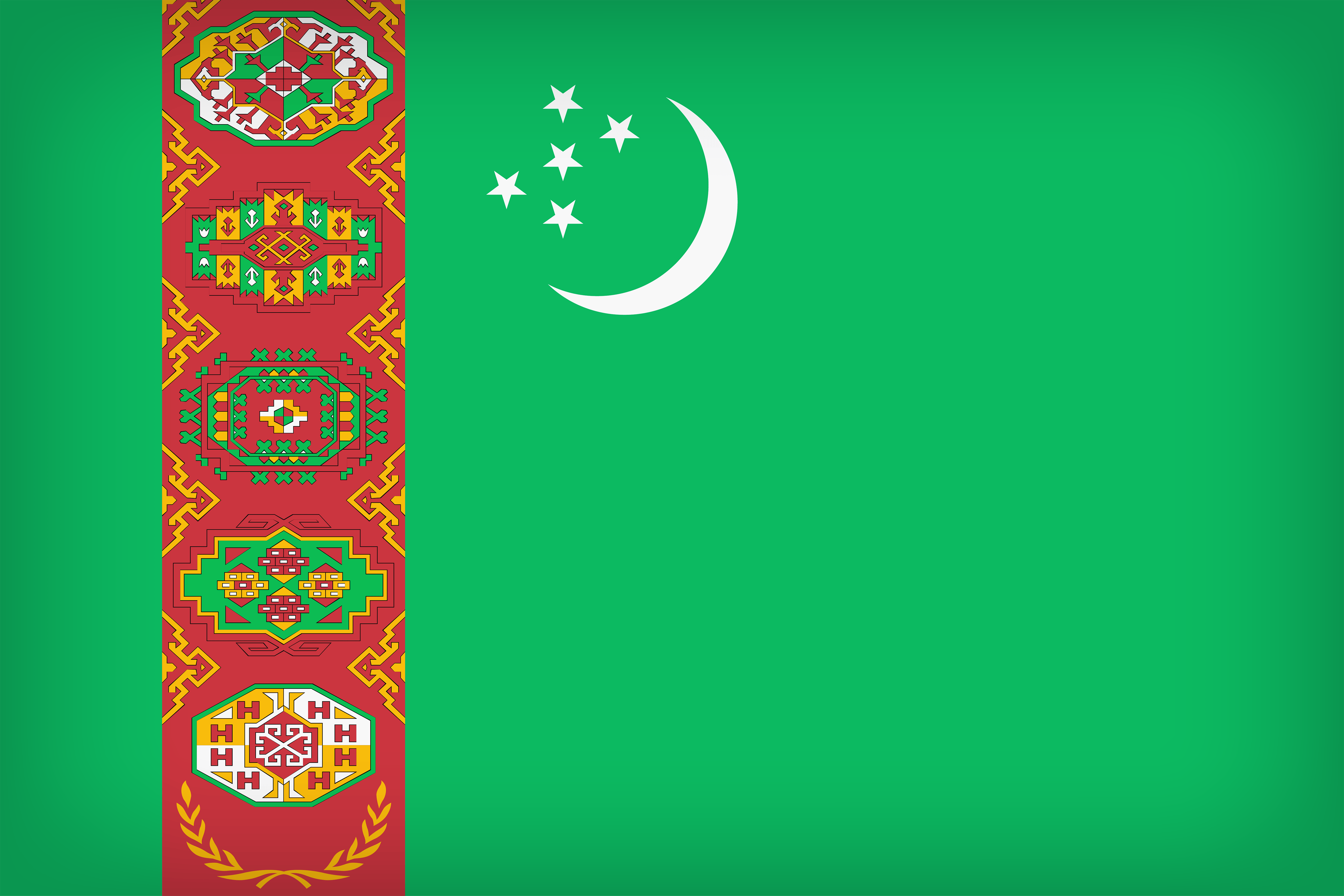 Turkmenistan Large Flag Quality