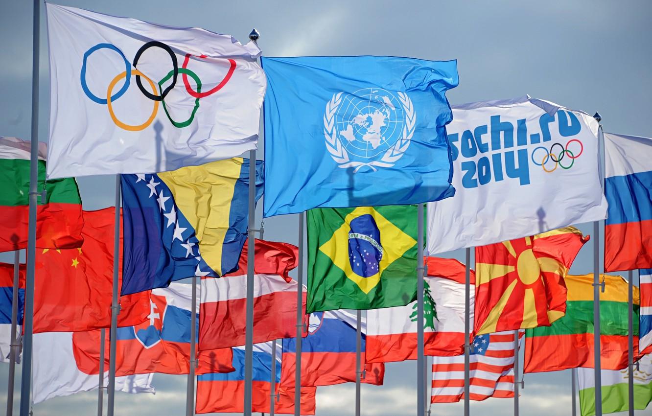 Wallpaper Olympics, flags, Olympic games, Sochi sochi 2014