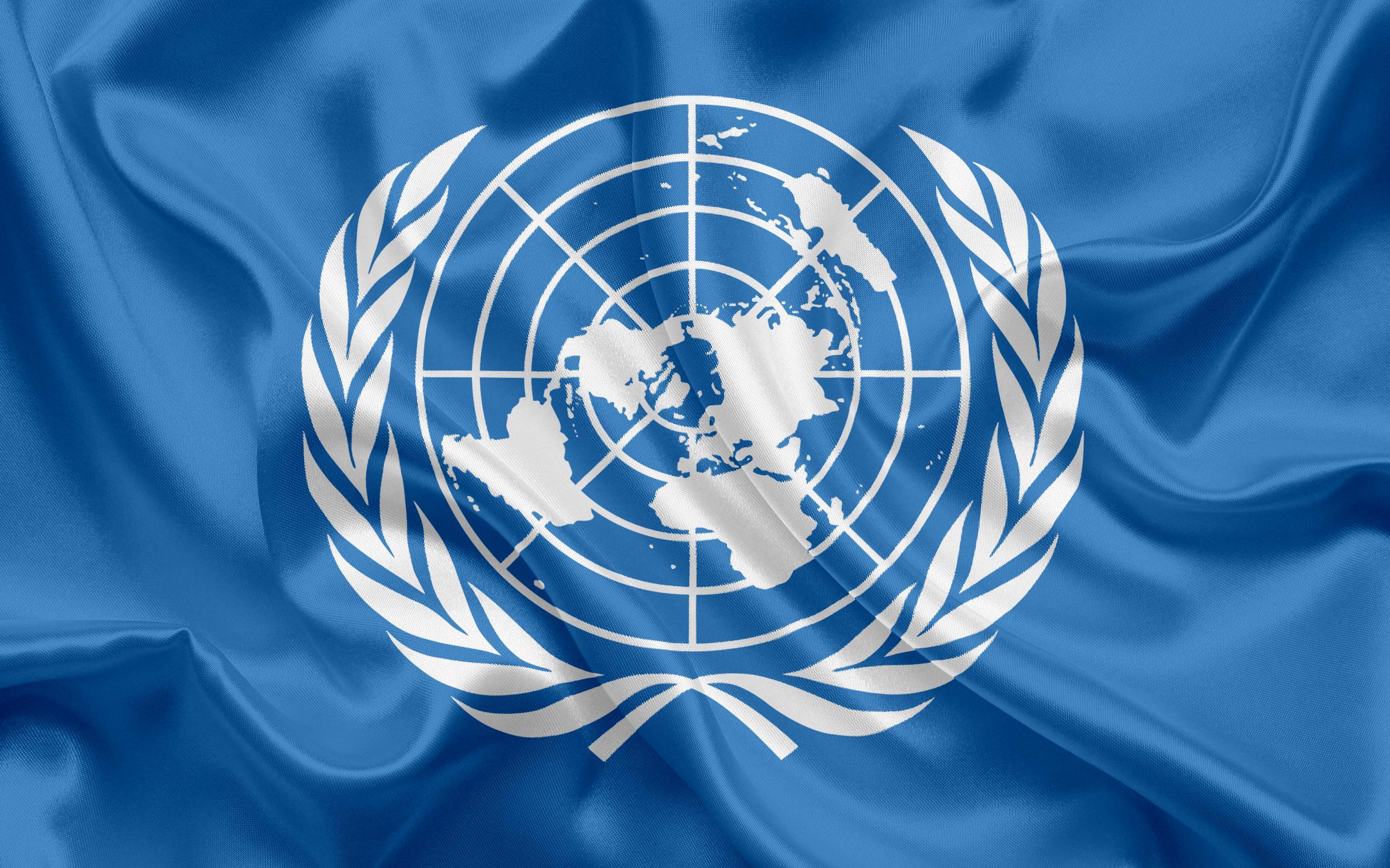Download wallpaper Flag of the United Nations, silk flag, UN, world