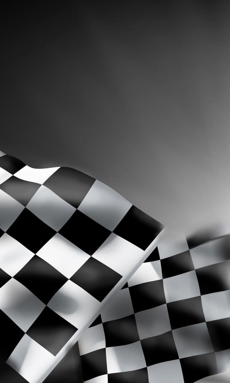 768x1280px Racing Checkered Flag Wallpaper Borders