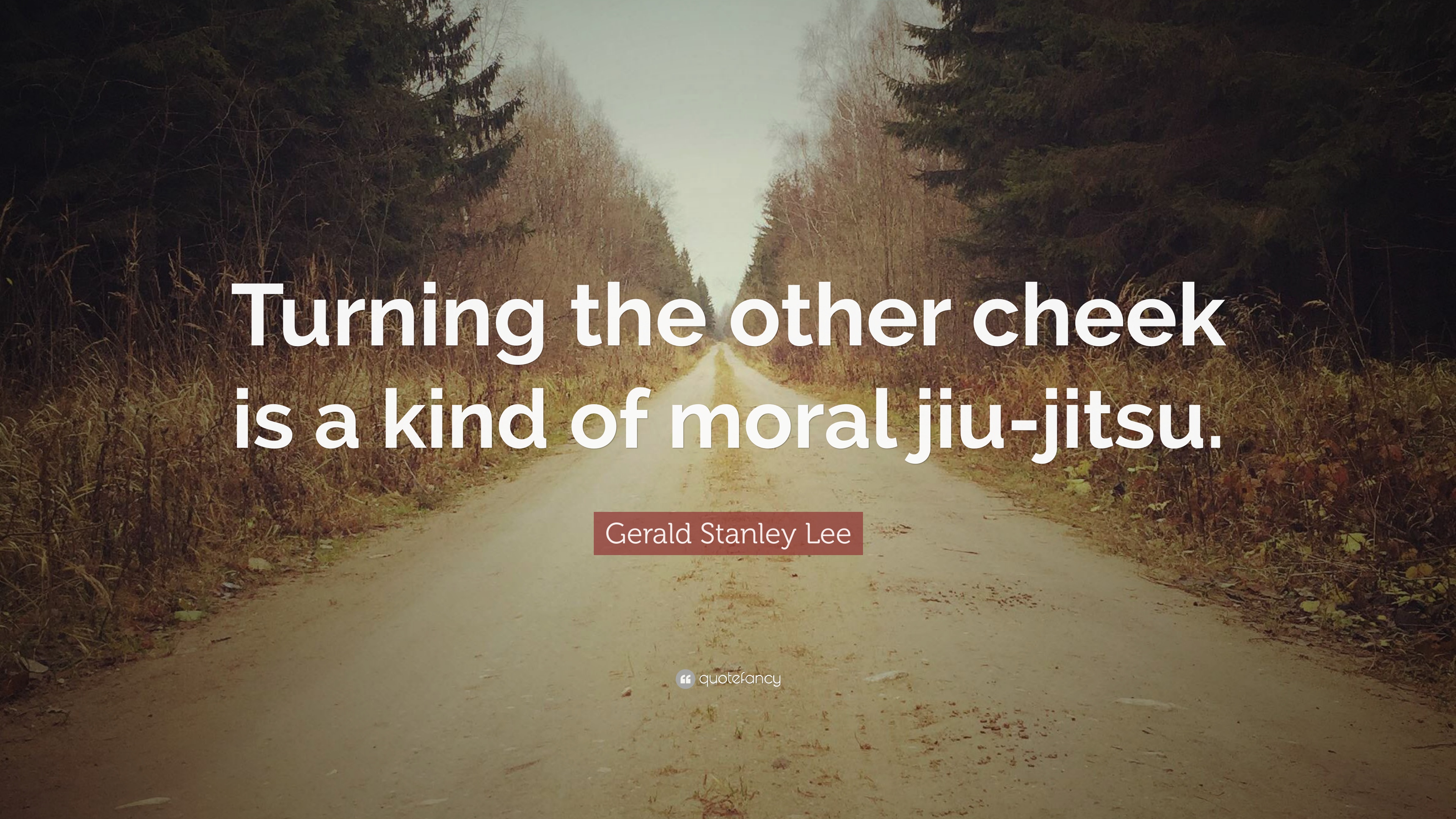 Gerald Stanley Lee Quote: “Turning the other cheek is a kind