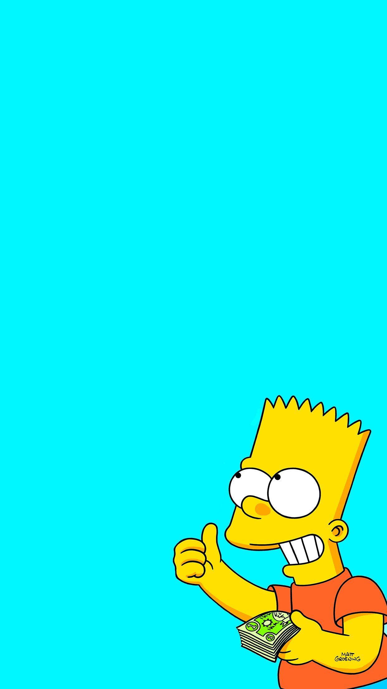 Aesthetic Bart Simpson IPhone Wallpaper