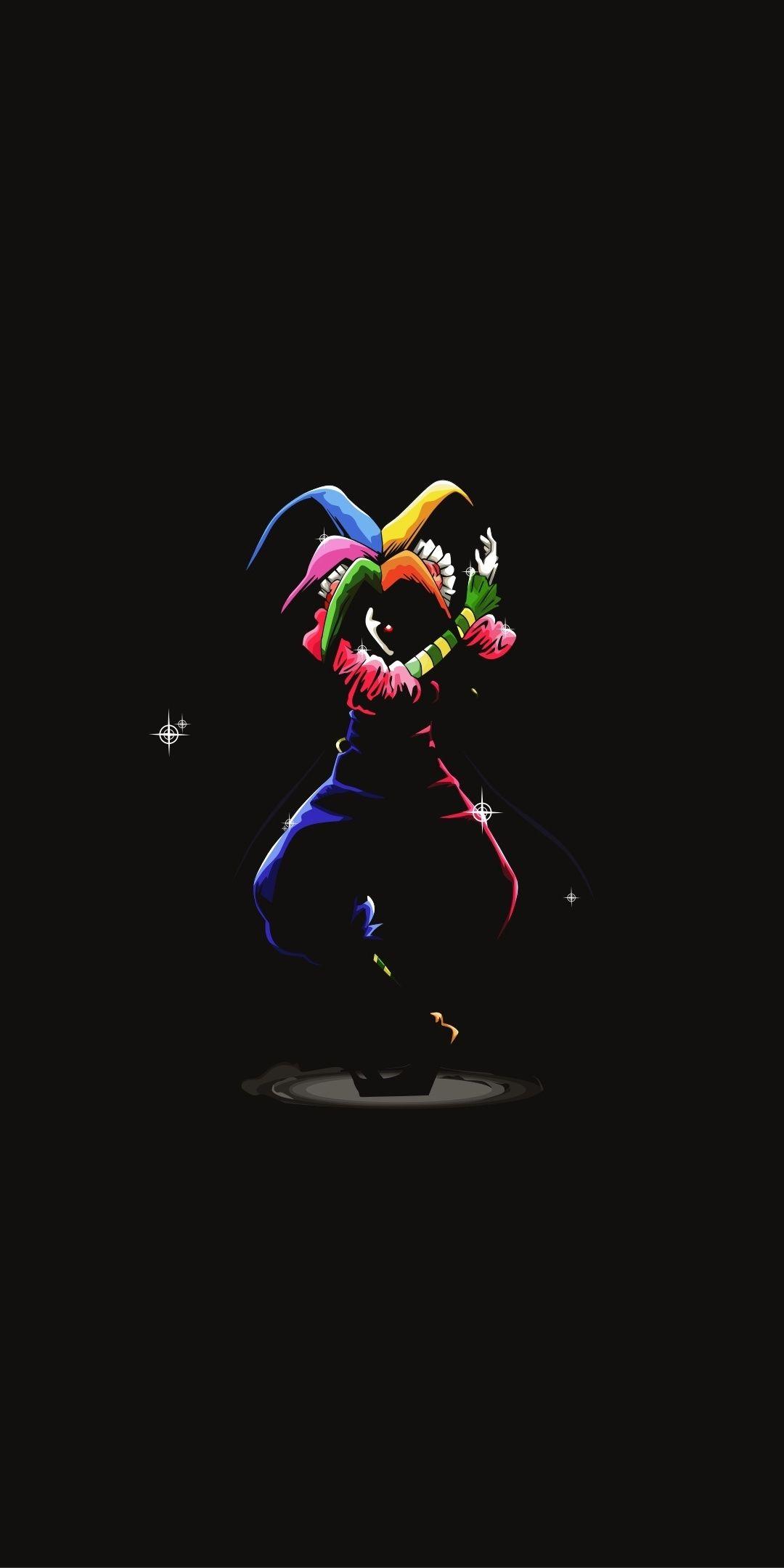 Joker, clown, artwork, Karakuri Circus, minimal, 1080x2160