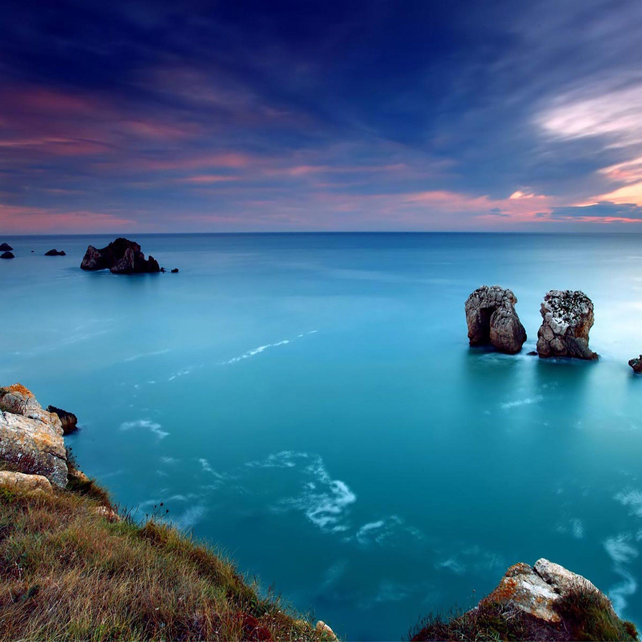 Blue #Oceans #Sunset #iPad Air #wallpaper #iPadAir #iPadAir2