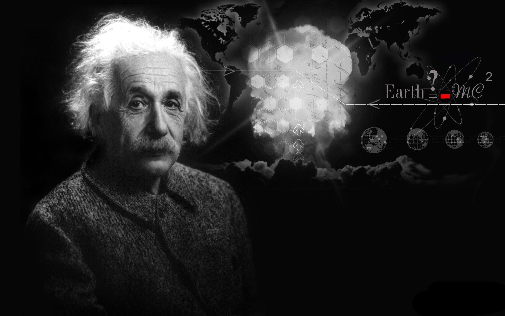 albert einstein scientist physics theorist face formula background