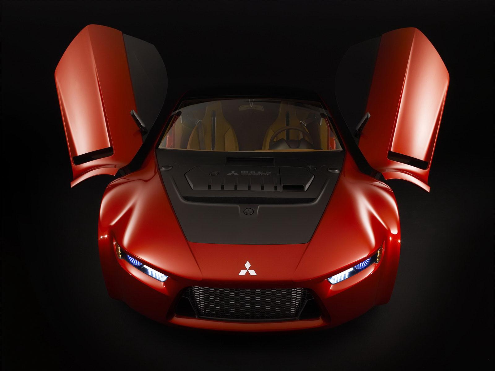 Red Mitsubishi Concept Car Custom Wallpaper. Car Picture