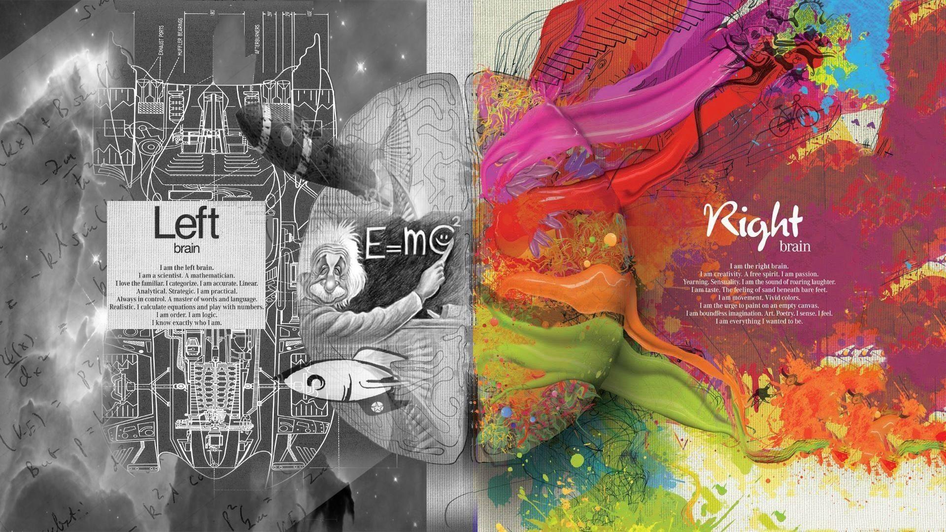 science, artistic, brain wallpaper