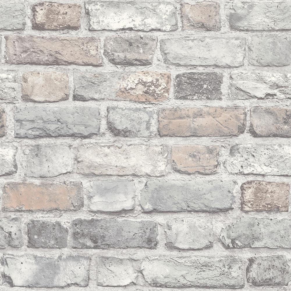 I Love Wallpaper Battersea Brick Wall Effect Wallpaper Pastel
