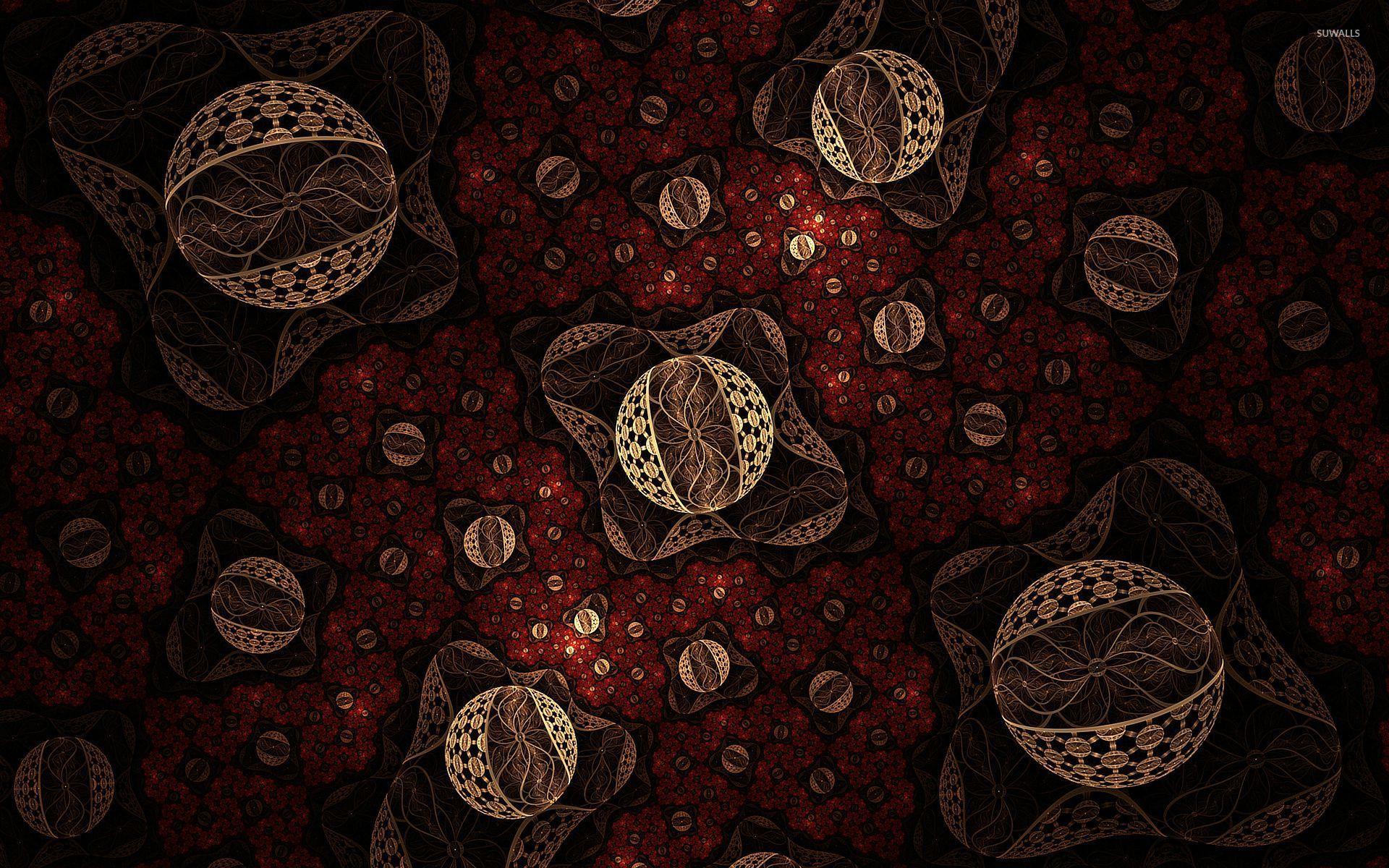 Fractal lace spheres wallpaper wallpaper