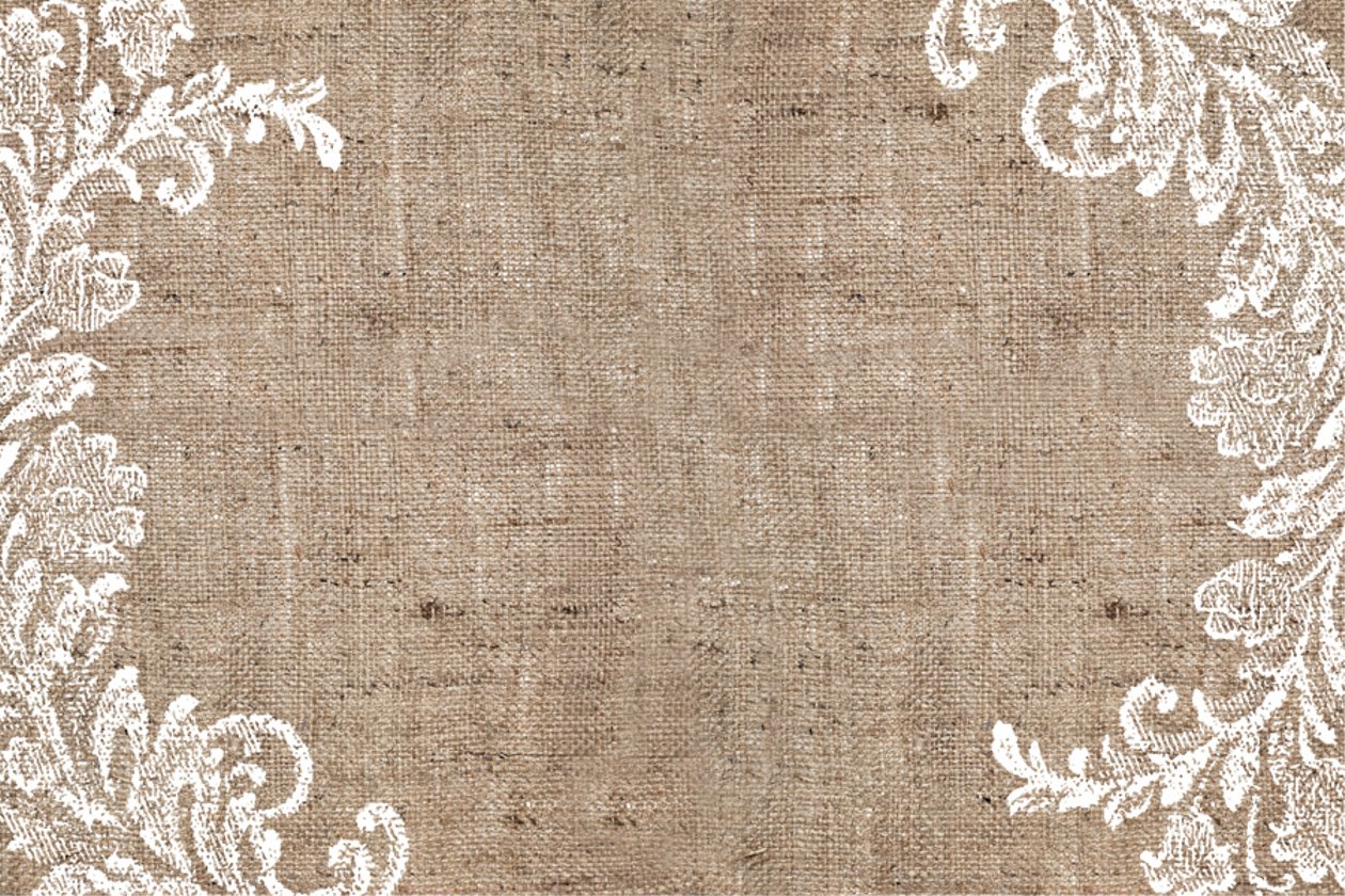 Burlap and Lace Wallpaper