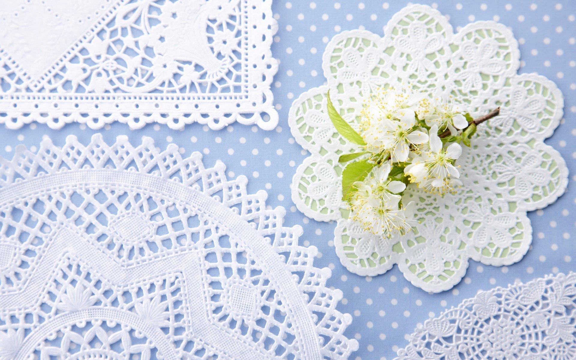 lace wipes flower branch fishnet polka dots HD wallpaper