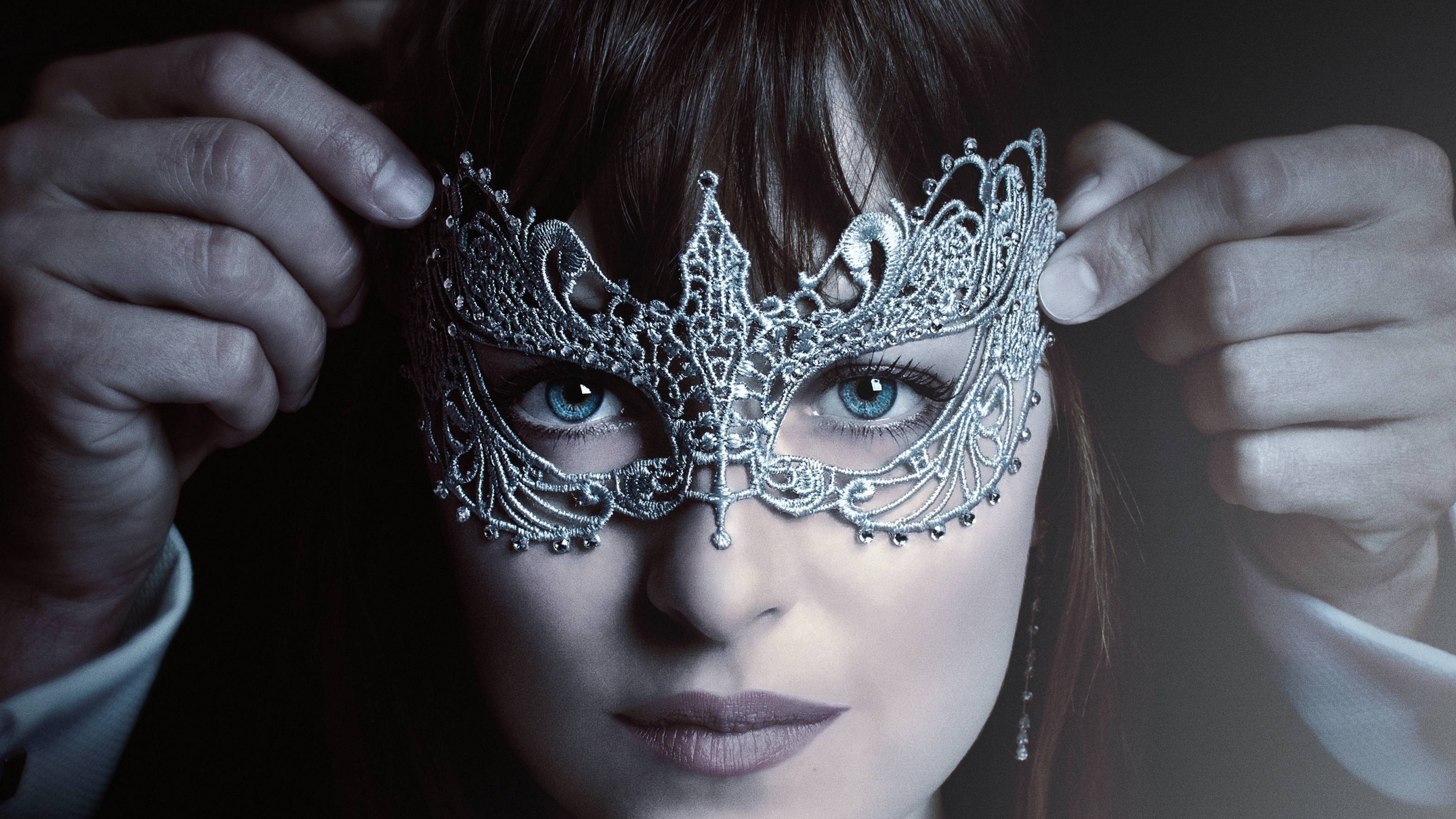 Wallpaper Fifty Shades Darker, Dakota Johnson, mask, best movies