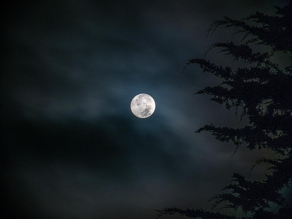 Super Moon Over California Central Coast 2014 09 08 Waxing